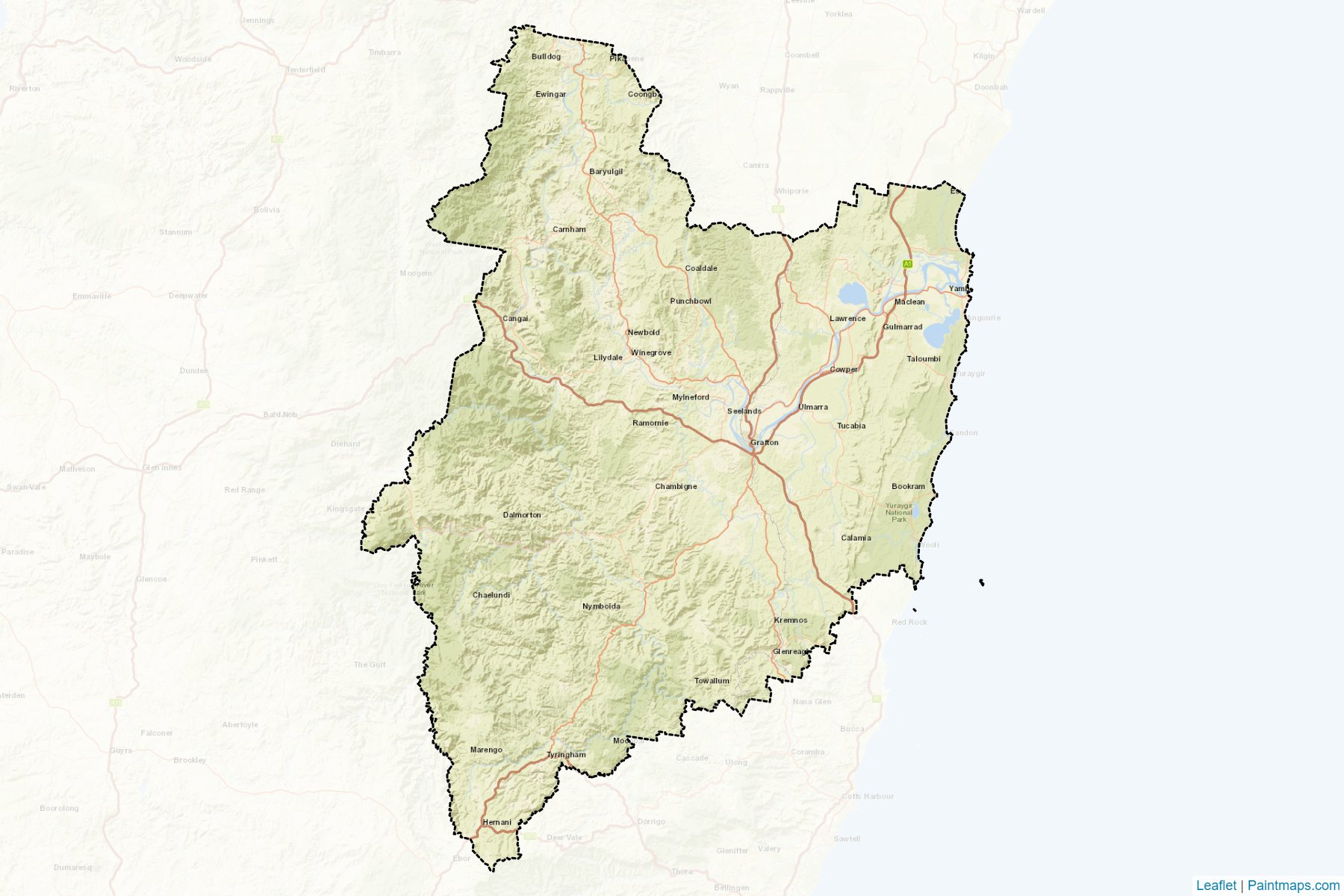 Clarence Valley (New South Wales) Map Cropping Samples-2