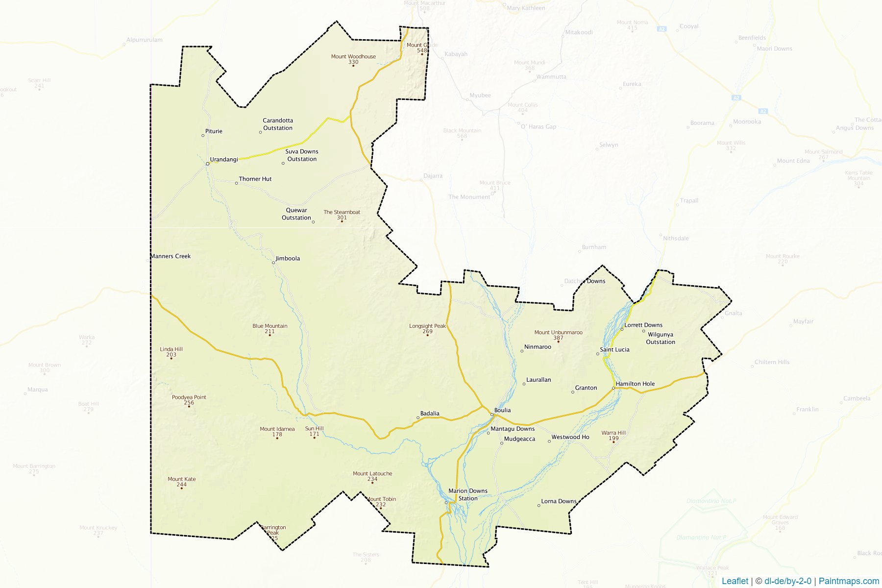 Boulia (Queensland) Map Cropping Samples-1