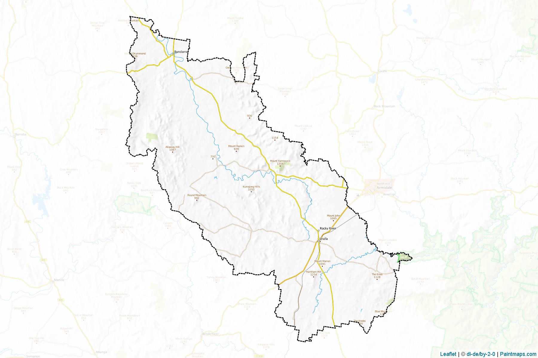 Uralla (New South Wales) Map Cropping Samples-1