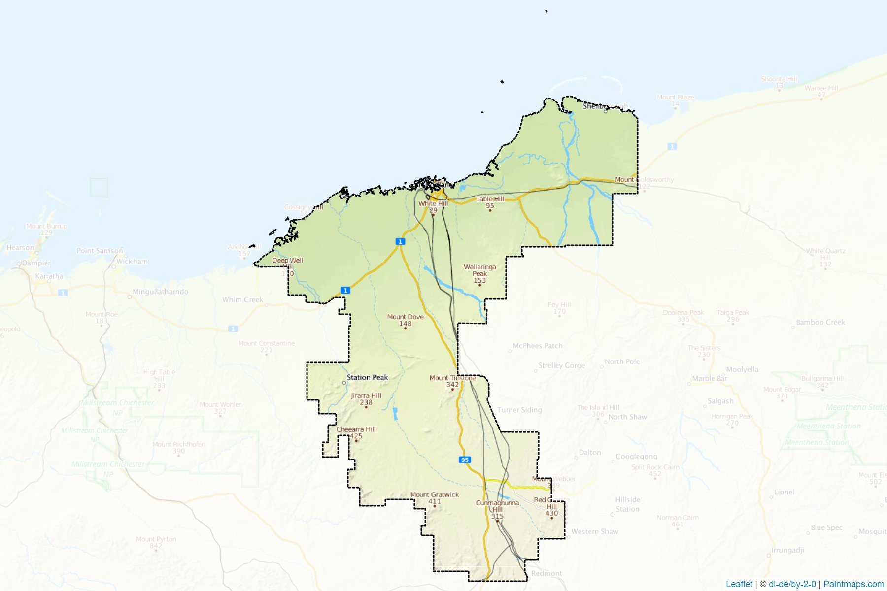 Muestras de recorte de mapas Port Hedland (Western Australia)-1