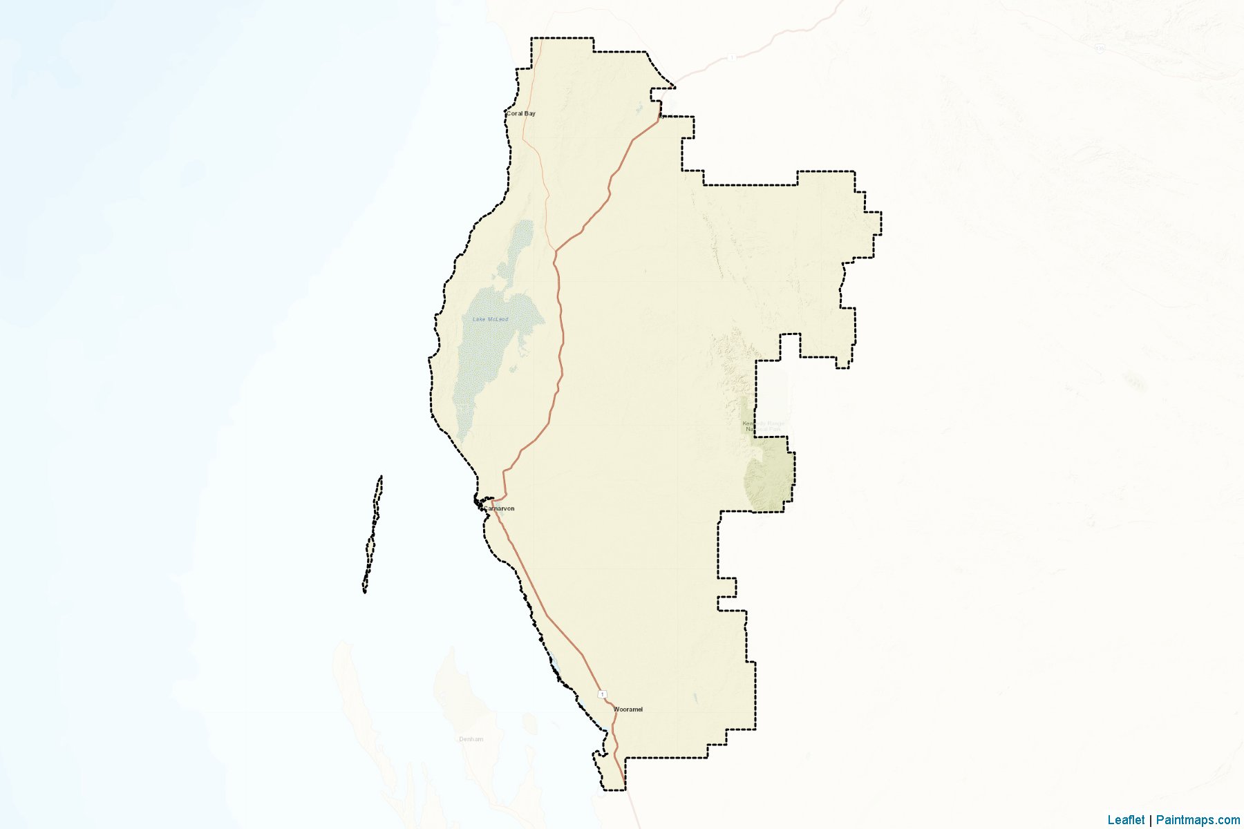 Carnarvon (Western Australia) Map Cropping Samples-2