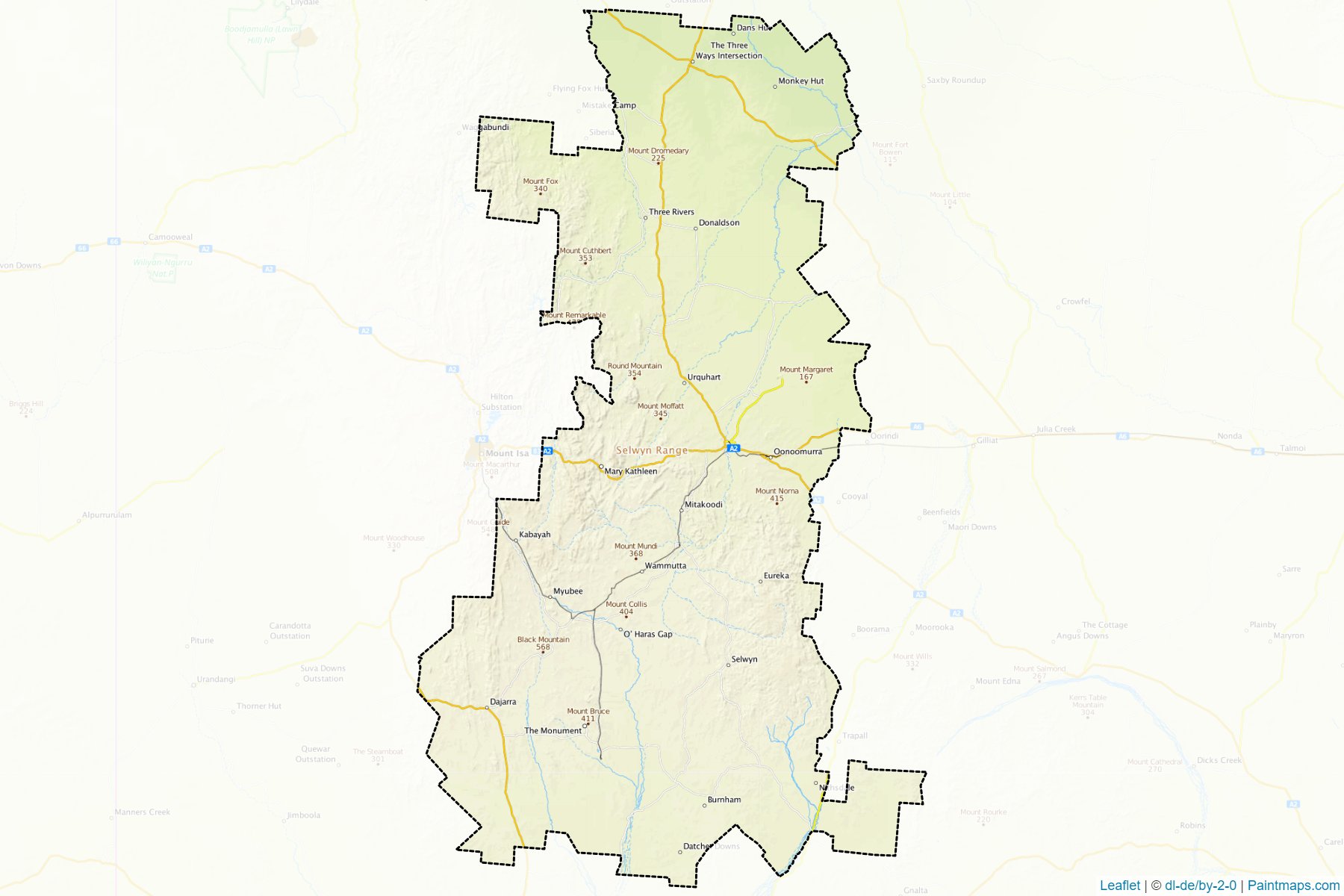 Cloncurry (Queensland) Map Cropping Samples-1