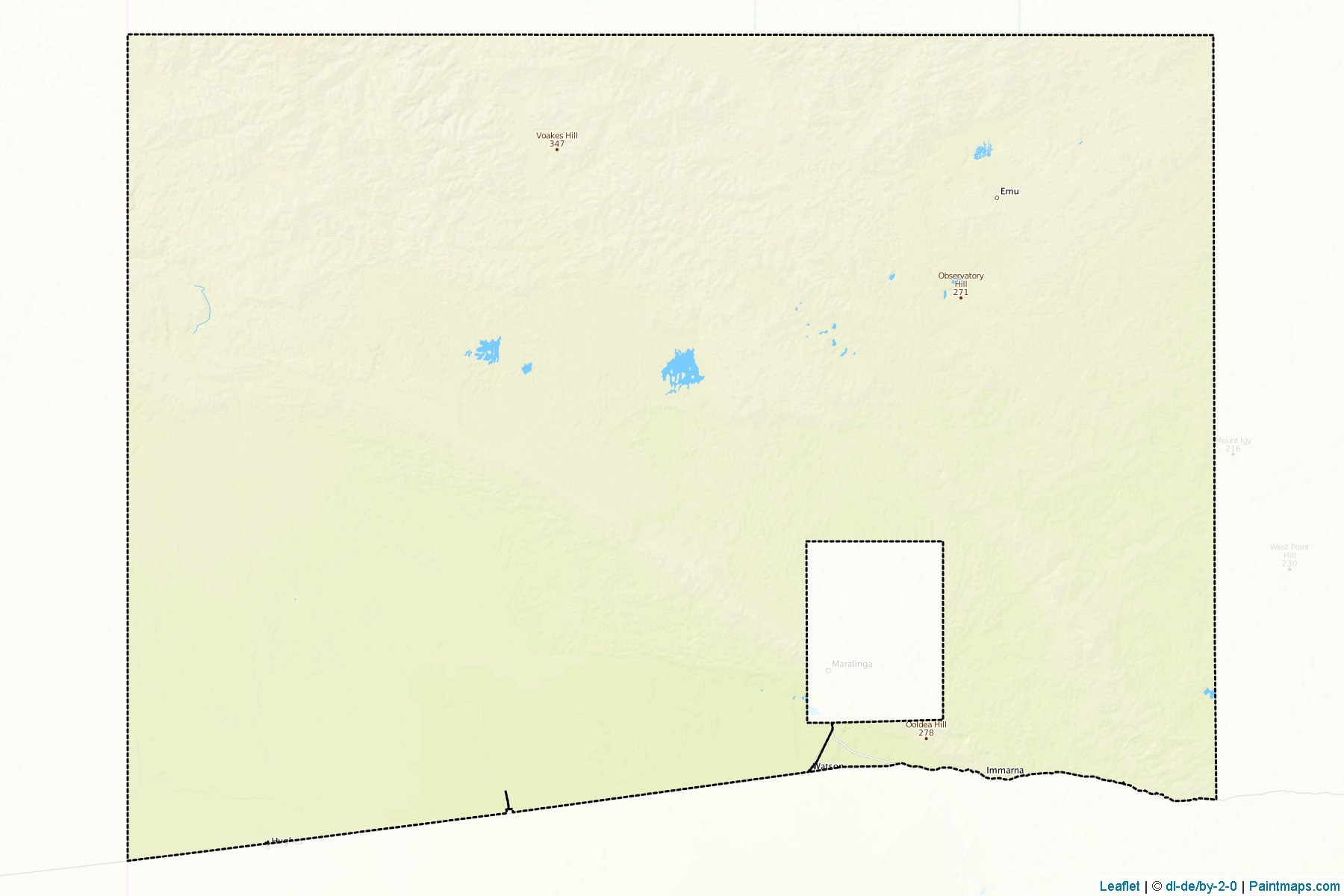 Muestras de recorte de mapas Maralinga Tjarutja (South Australia)-1