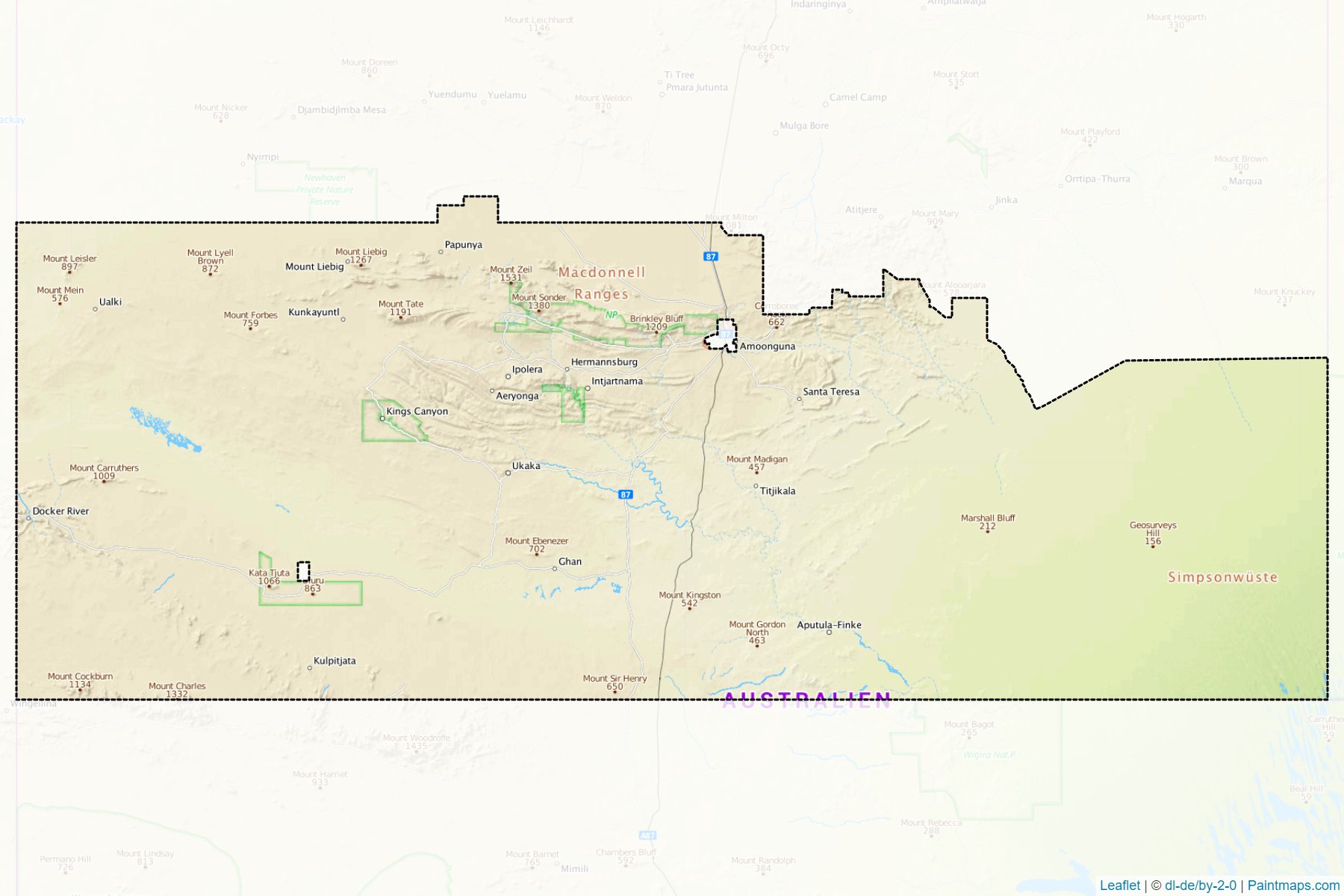 Muestras de recorte de mapas MacDonnell (Northern Territory)-1