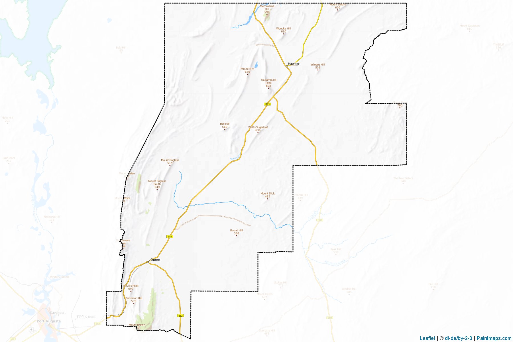 Flinders Ranges (South Australia) Map Cropping Samples-1