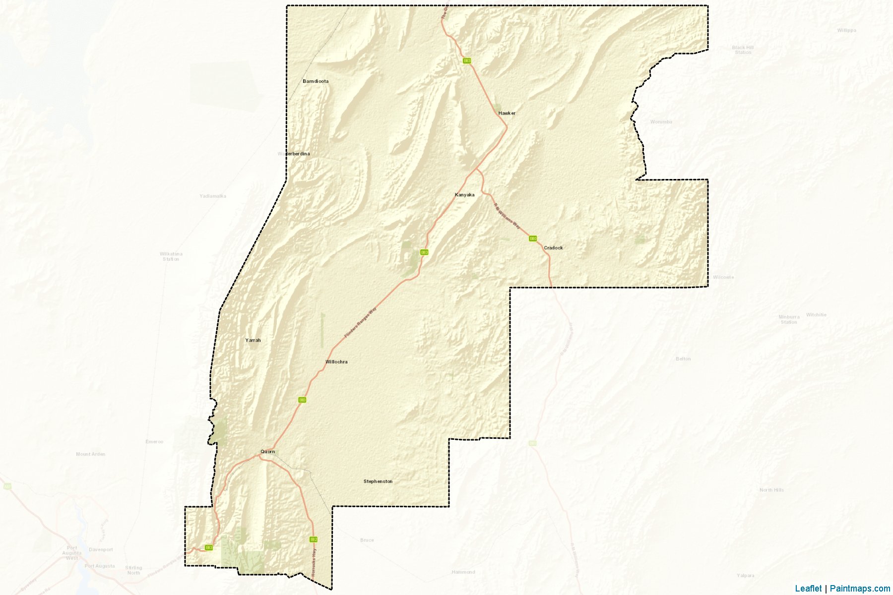 Flinders Ranges (South Australia) Map Cropping Samples-2