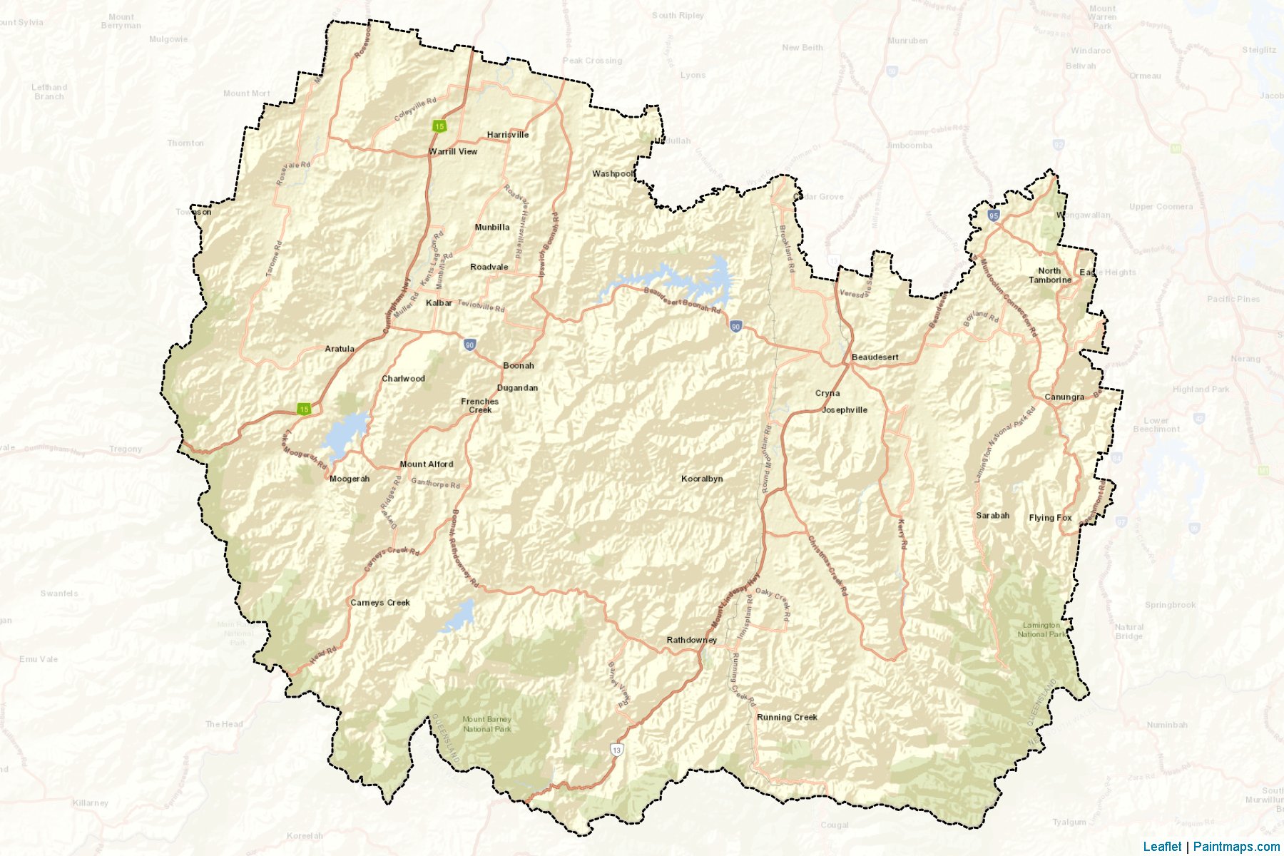 Scenic Rim (Queensland) Map Cropping Samples-2