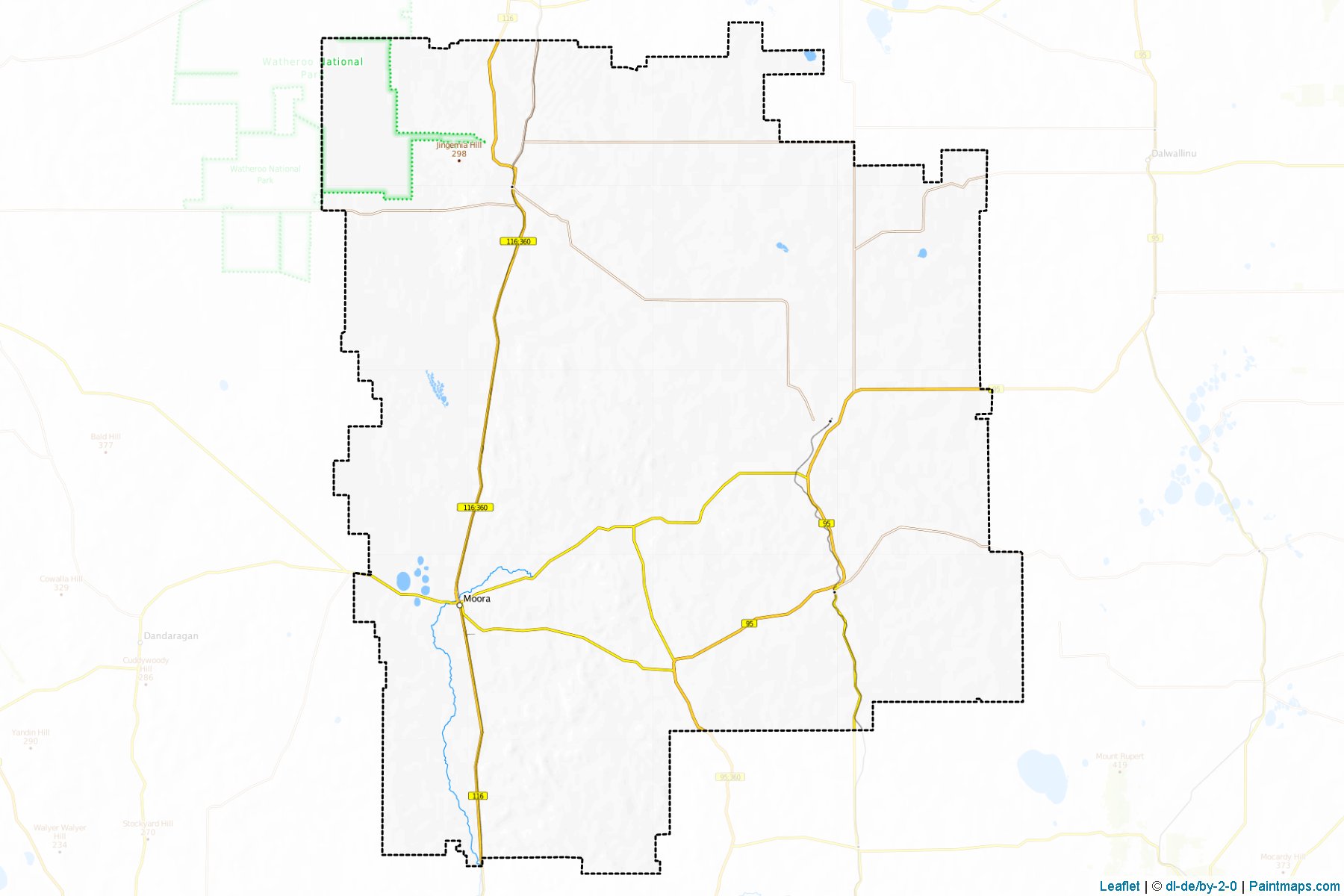 Moora (Western Australia) Map Cropping Samples-1