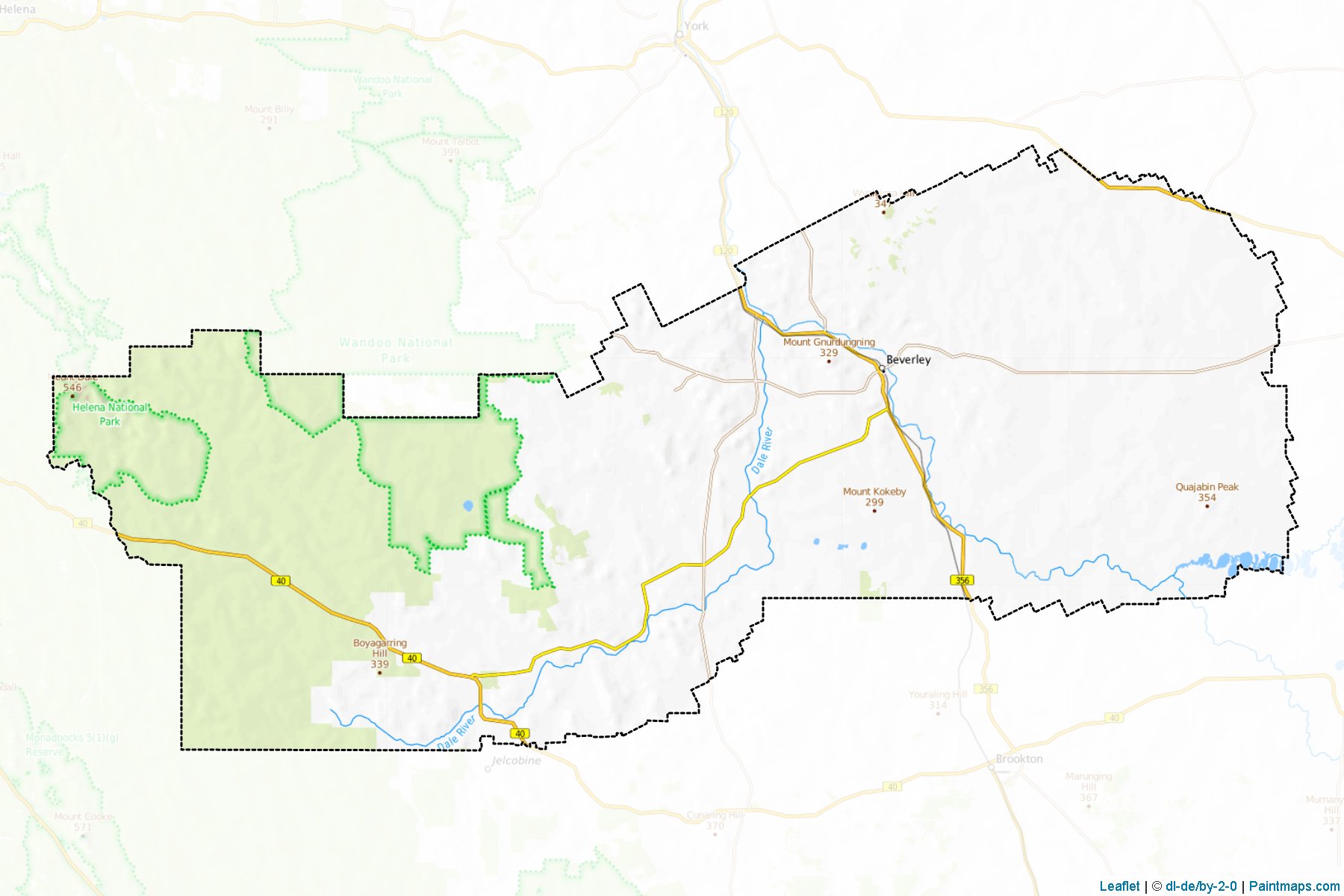 Muestras de recorte de mapas Beverley (Western Australia)-1