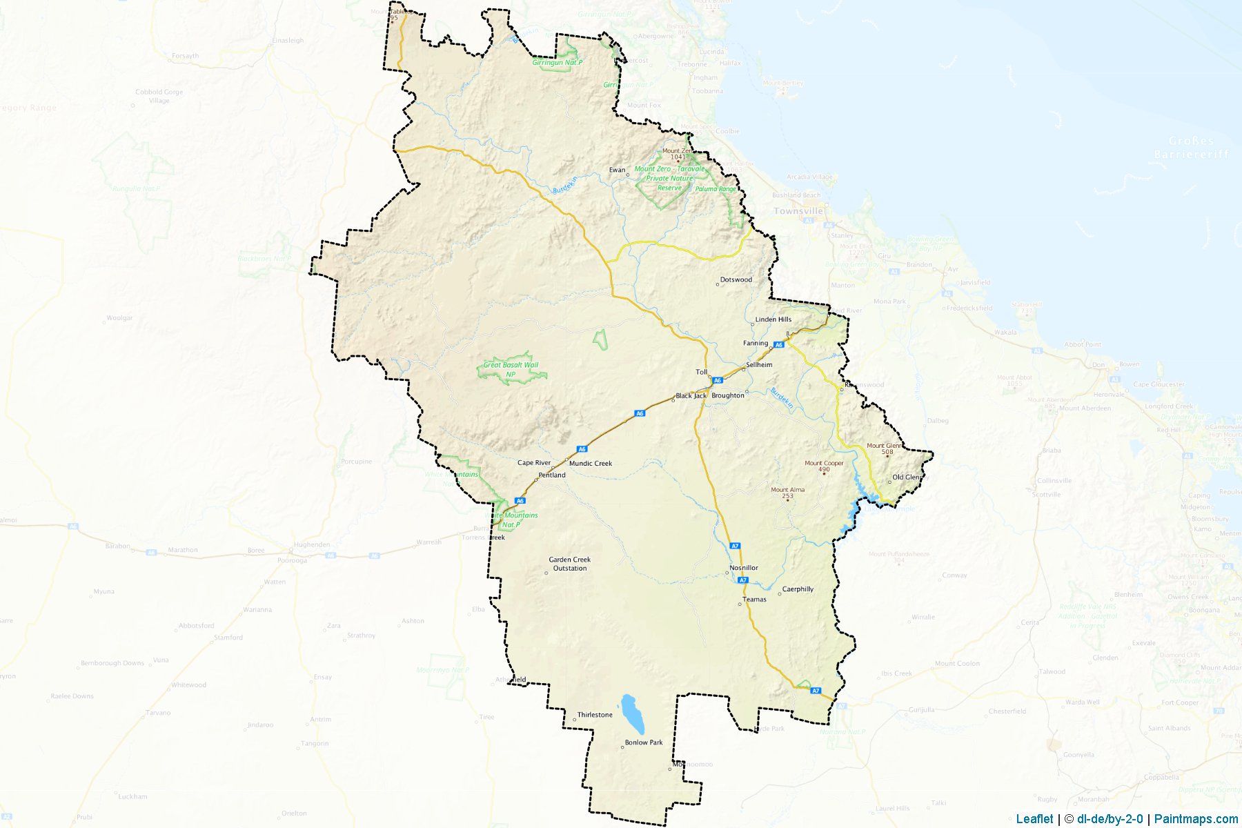 Charters Towers (Queensland) Map Cropping Samples-1