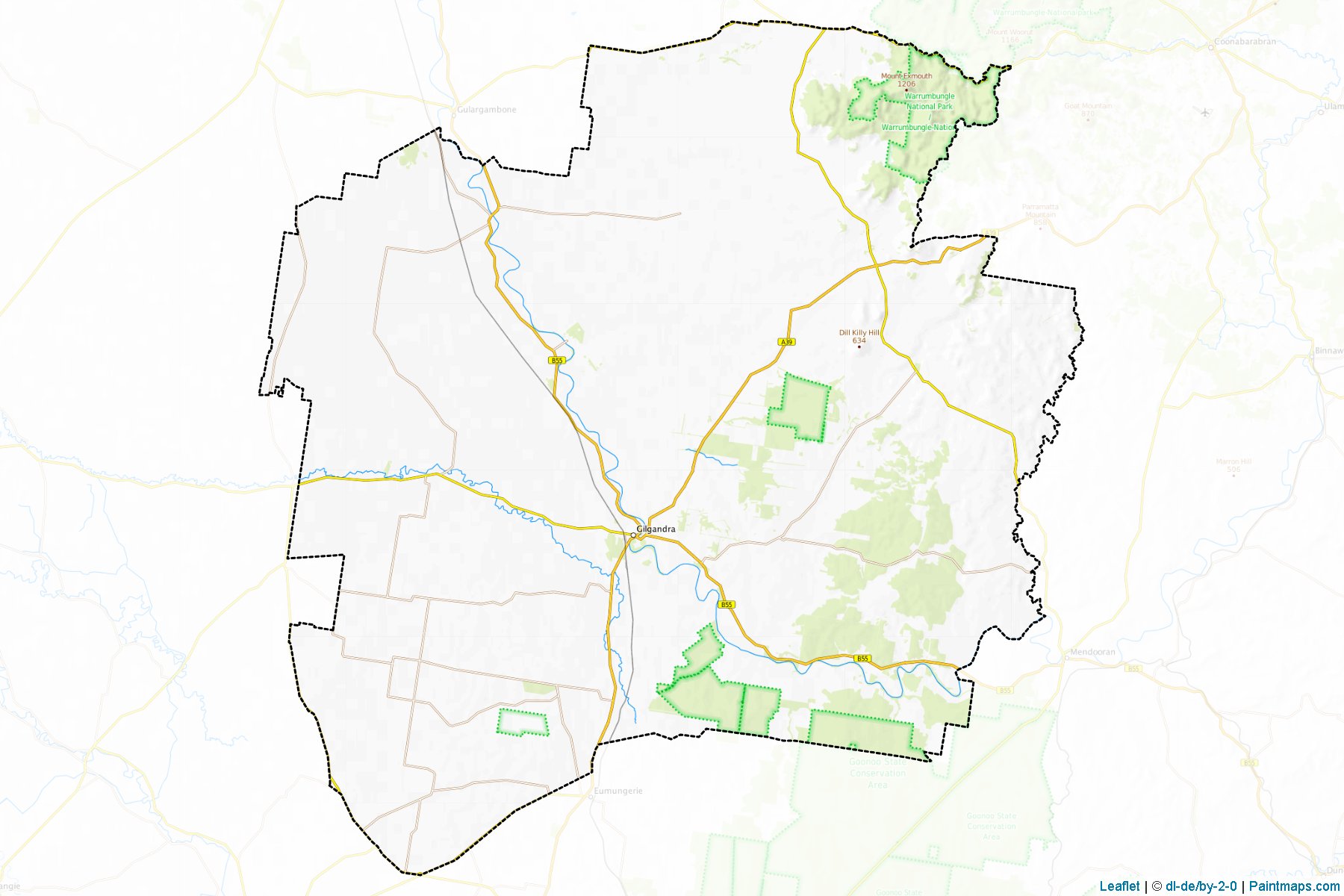 Gilgandra (New South Wales) Map Cropping Samples-1