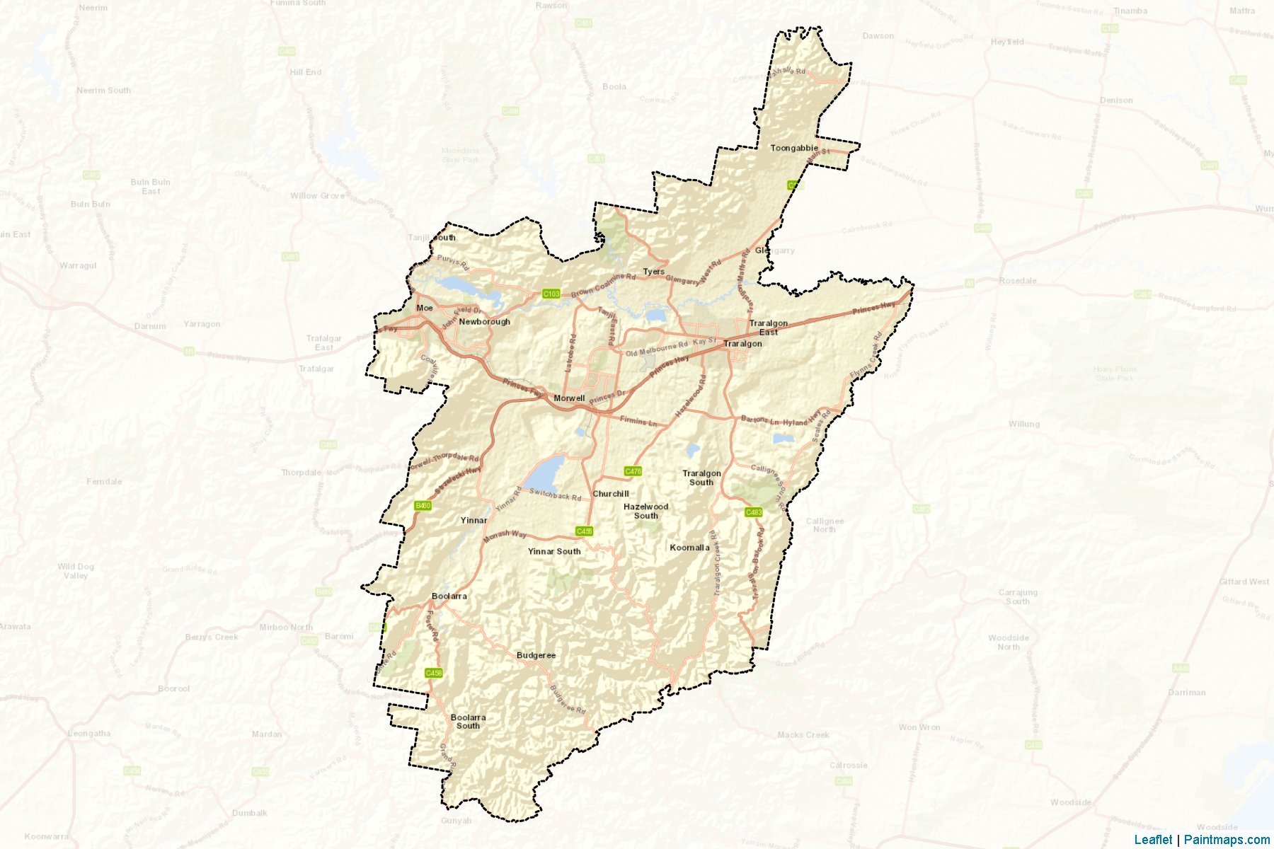 Latrobe (Victoria) Map Cropping Samples-2