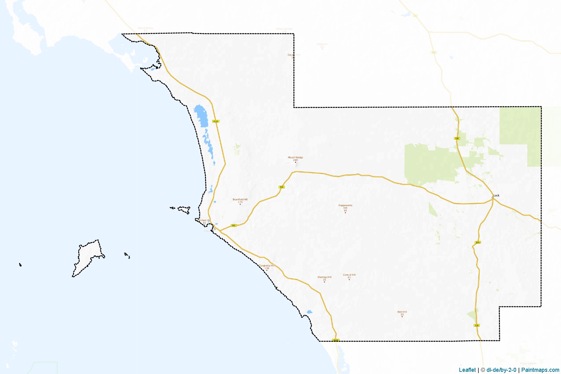 Muestras de recorte de mapas Elliston (South Australia)-1