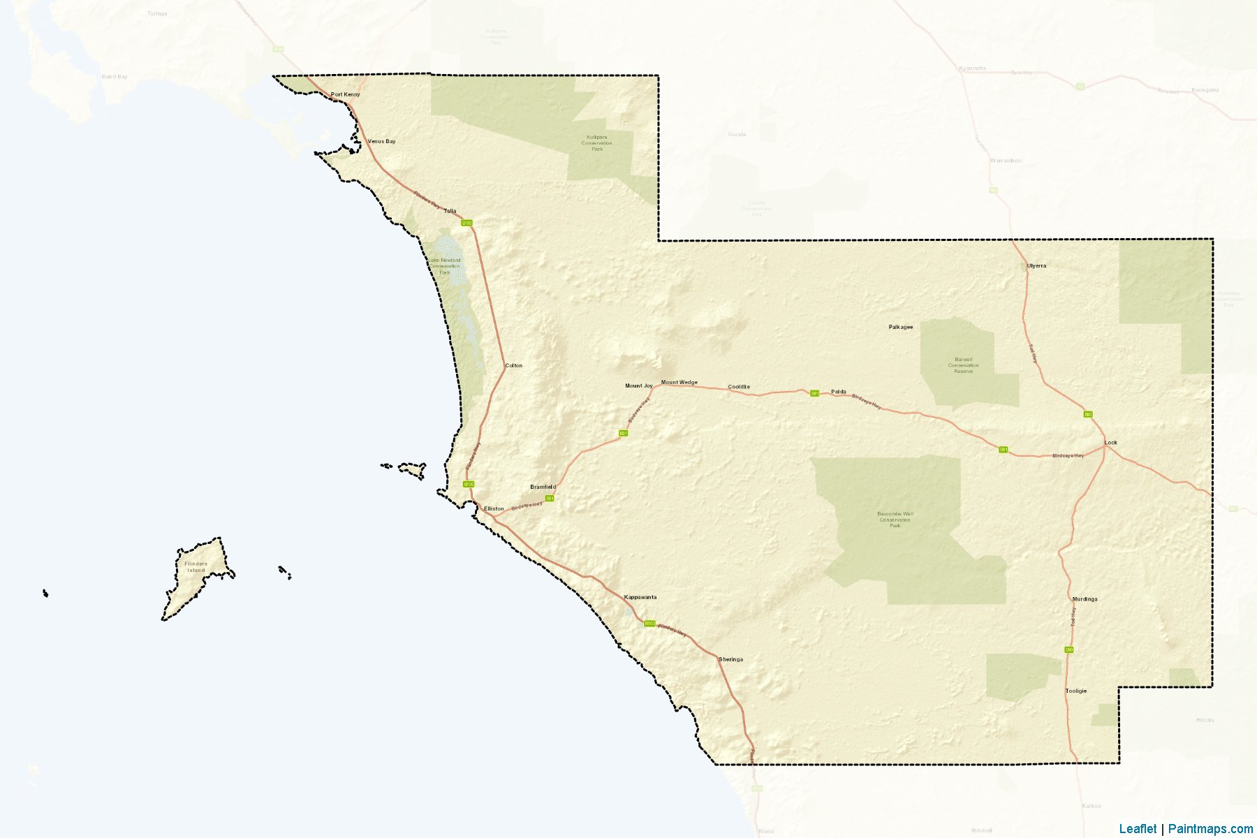 Muestras de recorte de mapas Elliston (South Australia)-2