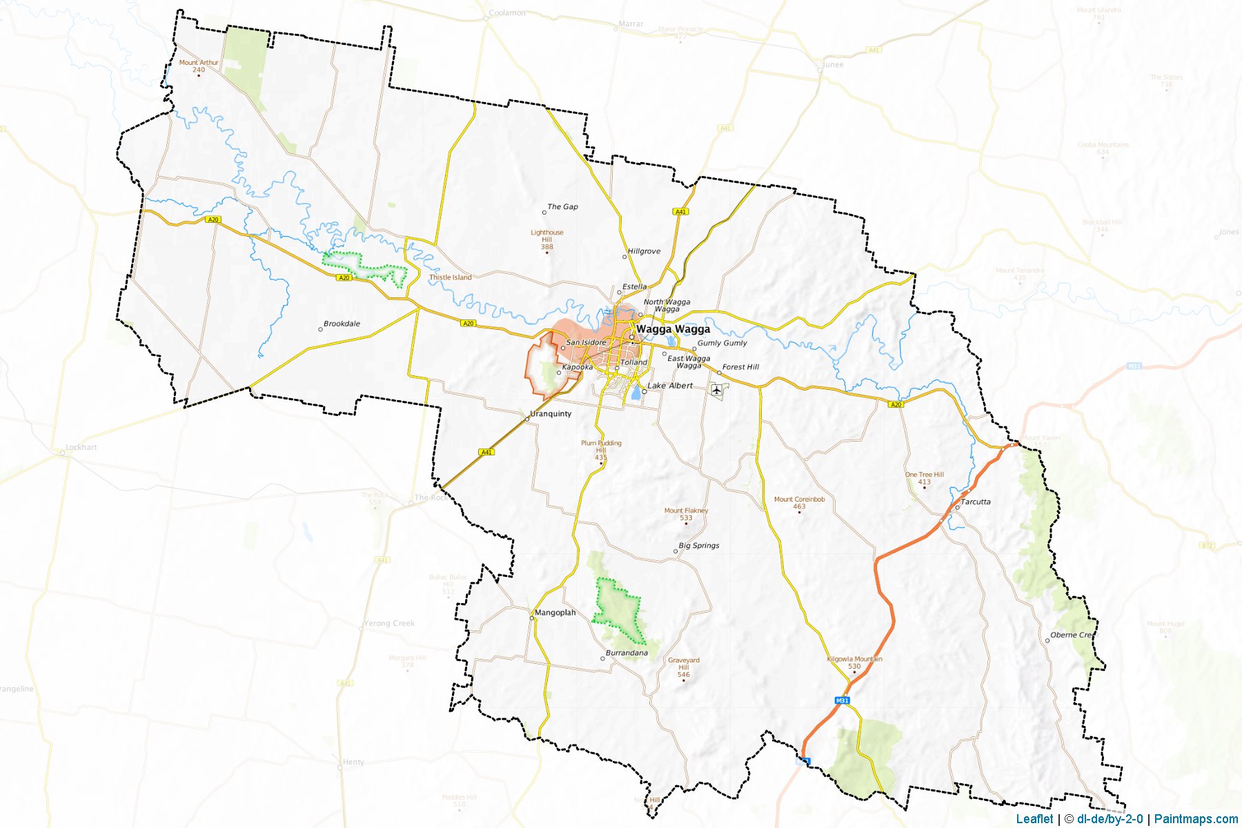 Wagga Wagga (New South Wales) Map Cropping Samples-1