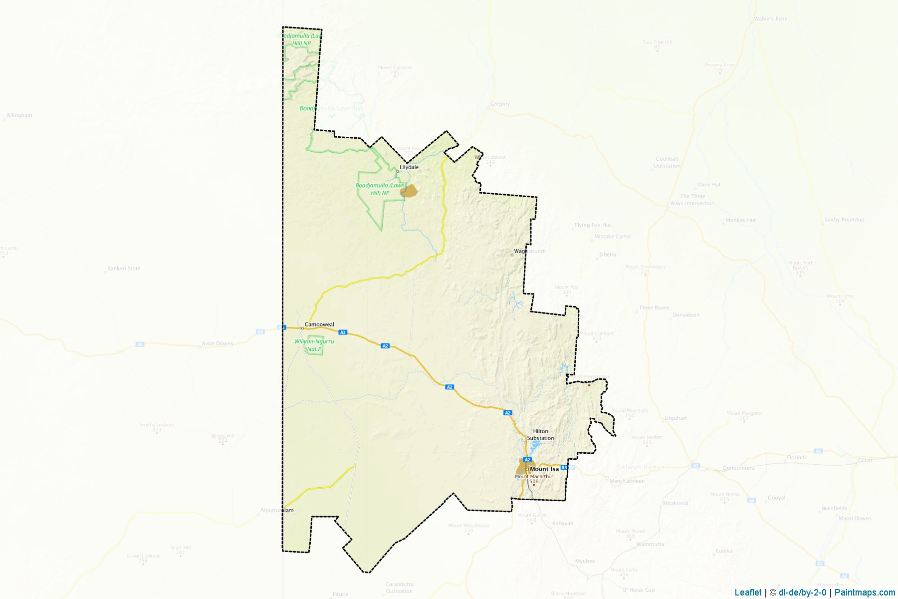 Mount Isa (Queensland) Map Cropping Samples-1