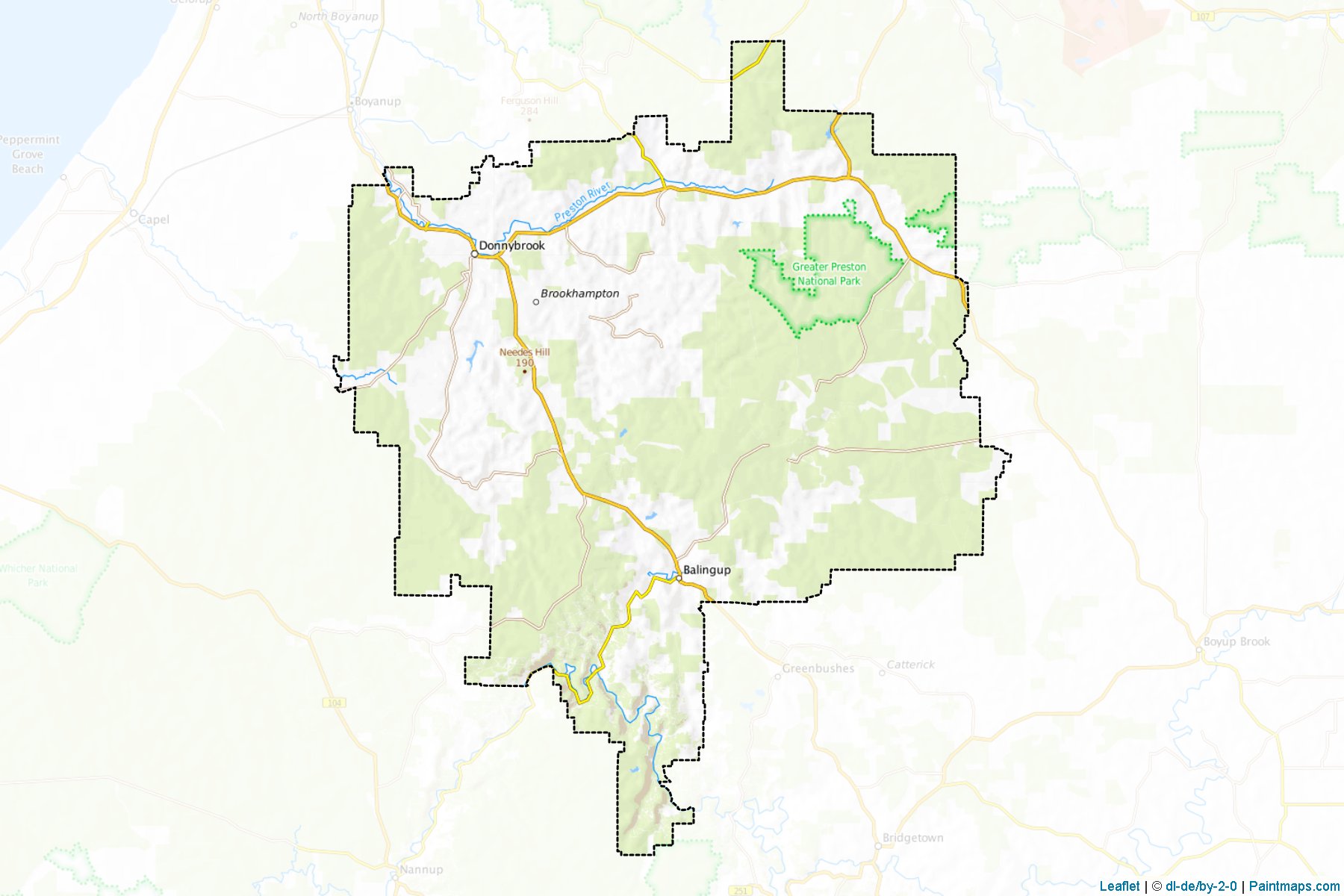 Donnybrook-Balingup (Western Australia) Map Cropping Samples-1