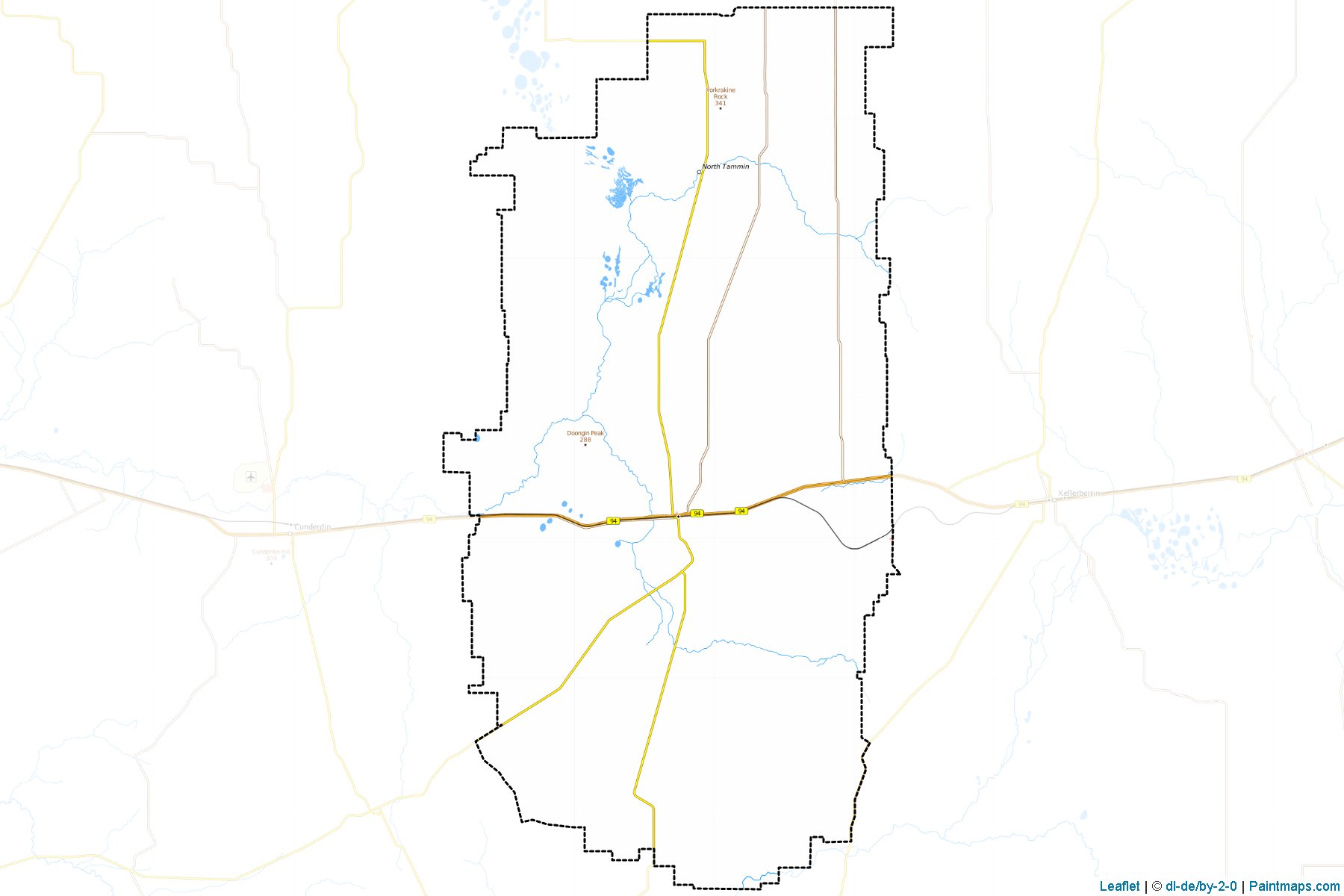 Muestras de recorte de mapas Tammin (Western Australia)-1