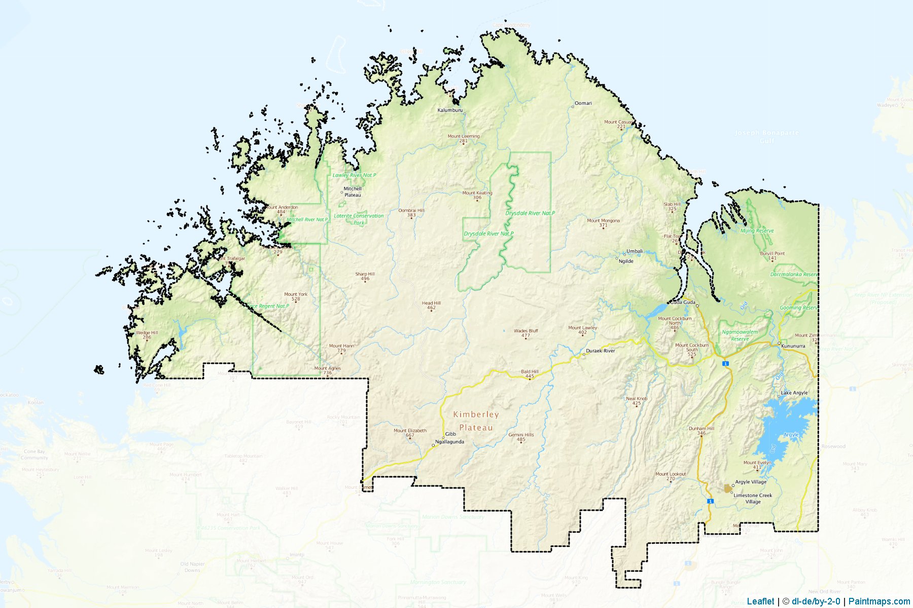 Muestras de recorte de mapas Wyndham-East Kimberley (Western Australia)-1