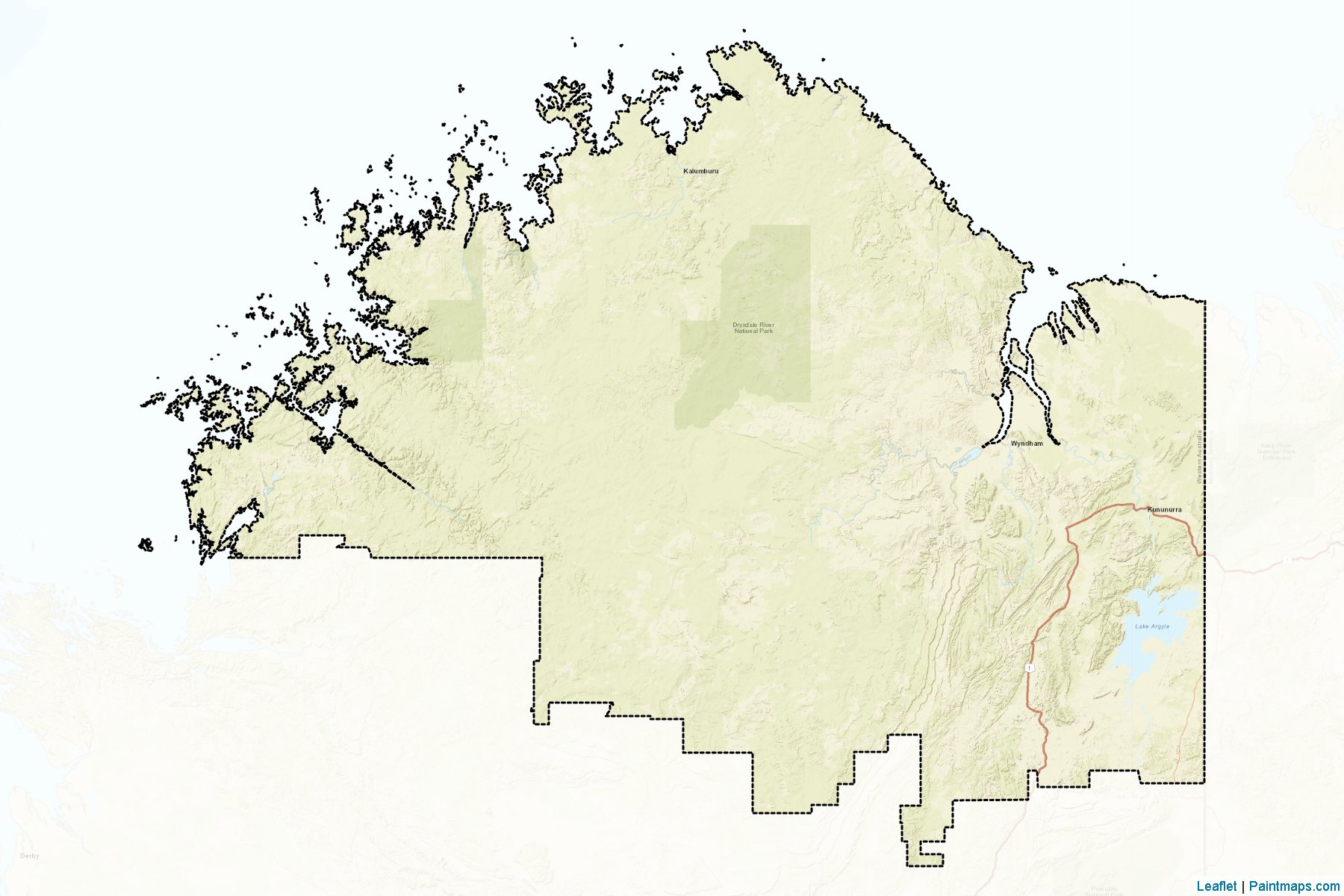 Muestras de recorte de mapas Wyndham-East Kimberley (Western Australia)-2