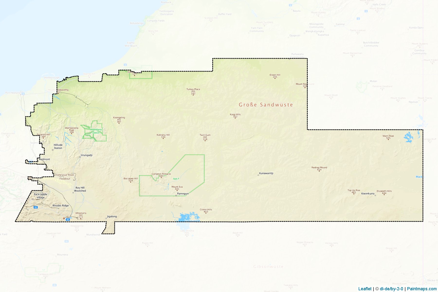 East Pilbara (Western Australia) Map Cropping Samples-1