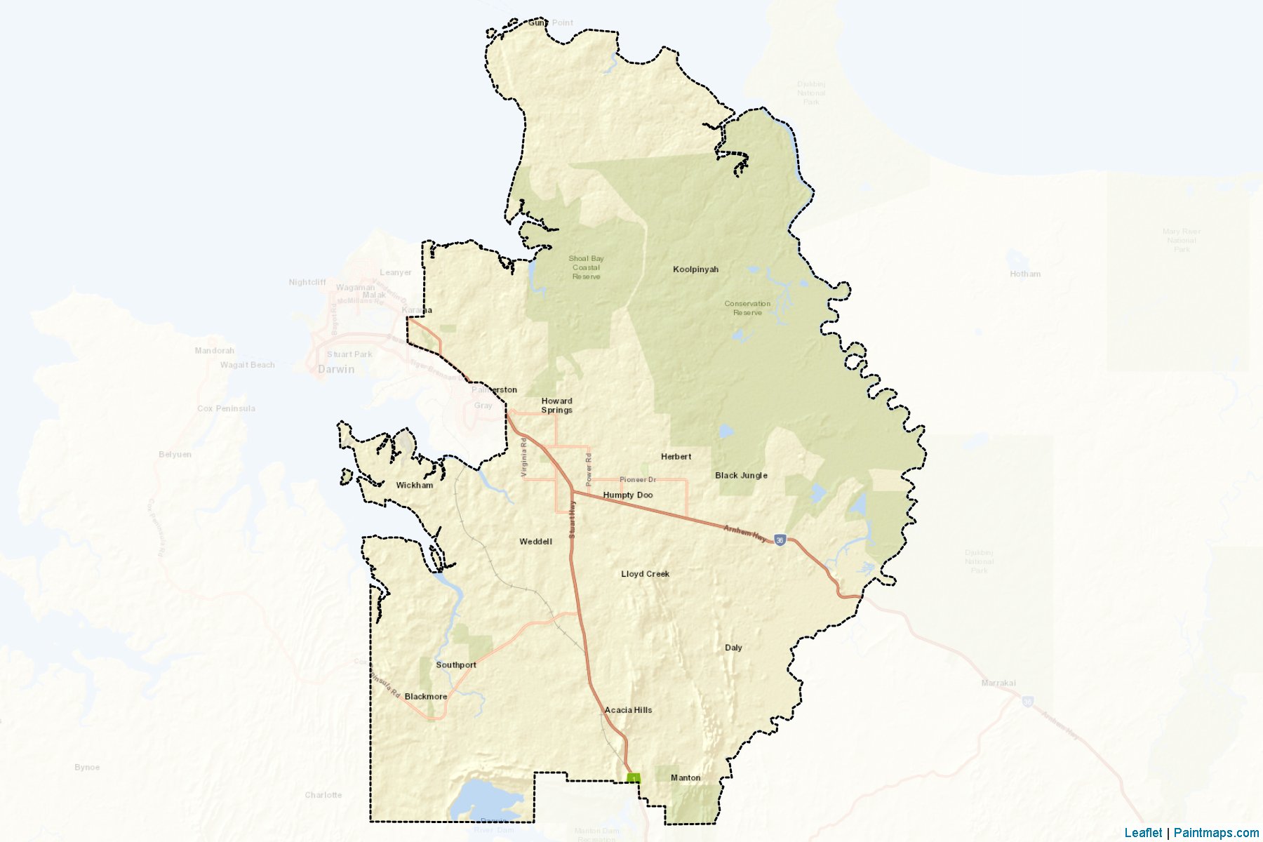 Muestras de recorte de mapas Litchfield (Northern Territory)-2