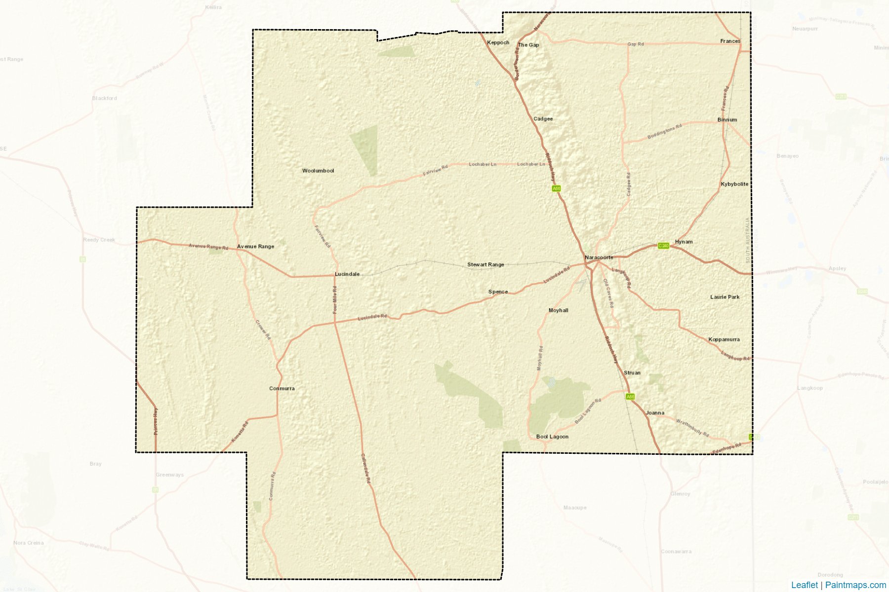 Naracoorte and Lucindale (South Australia) Map Cropping Samples-2