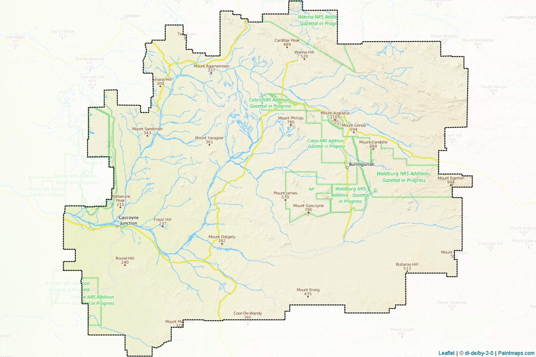 Muestras de recorte de mapas Upper Gascoyne (Western Australia)-1