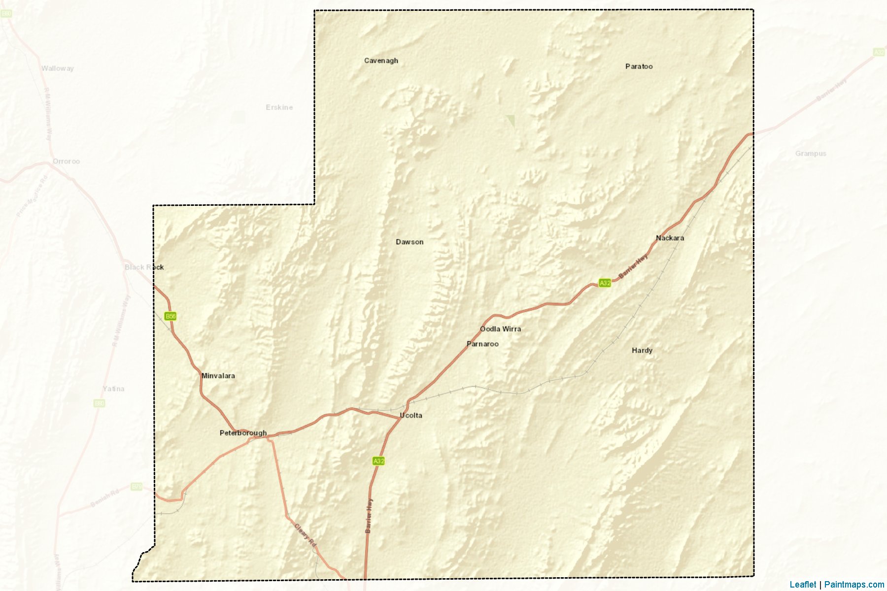 Muestras de recorte de mapas Peterborough (South Australia)-2