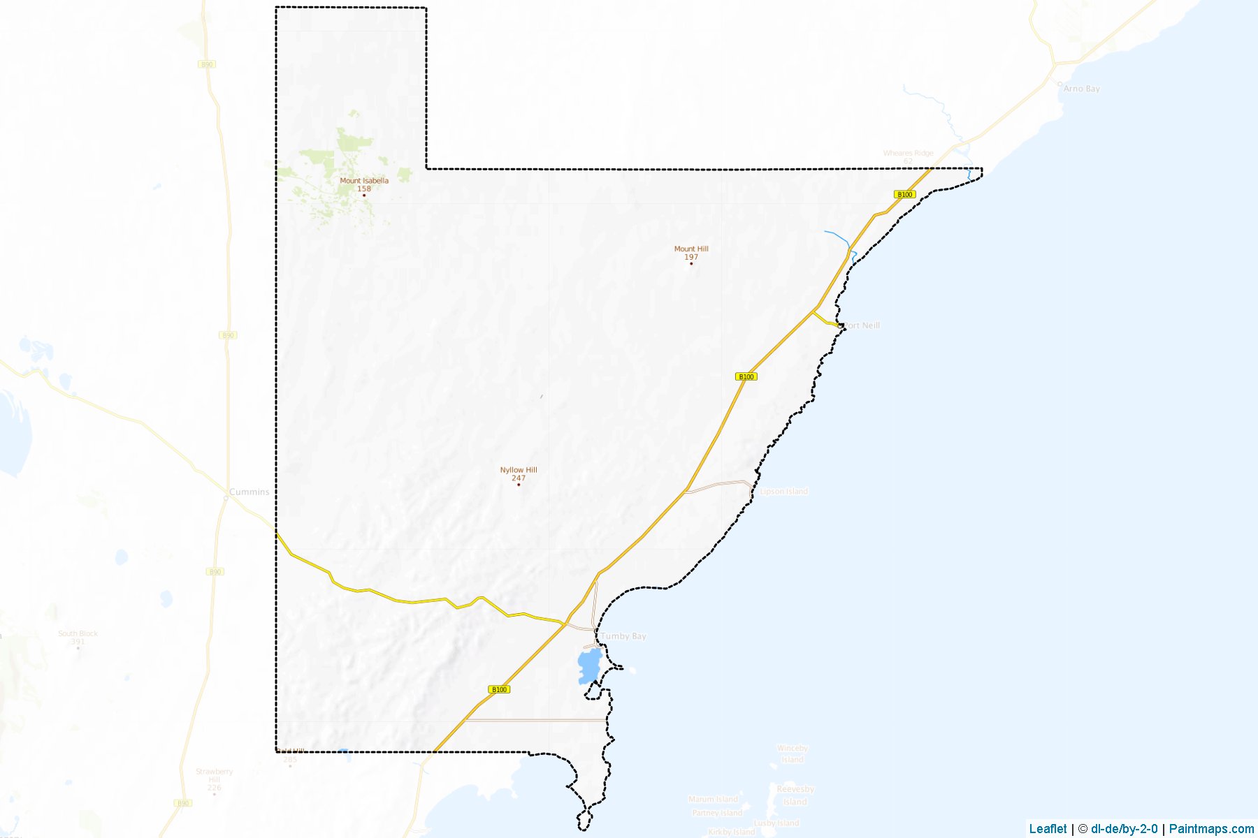 Tumby Bay (South Australia) Map Cropping Samples-1