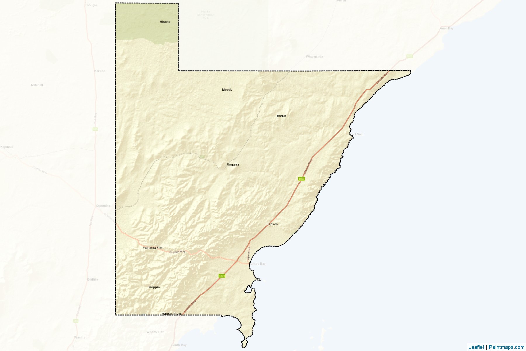 Tumby Bay (South Australia) Map Cropping Samples-2