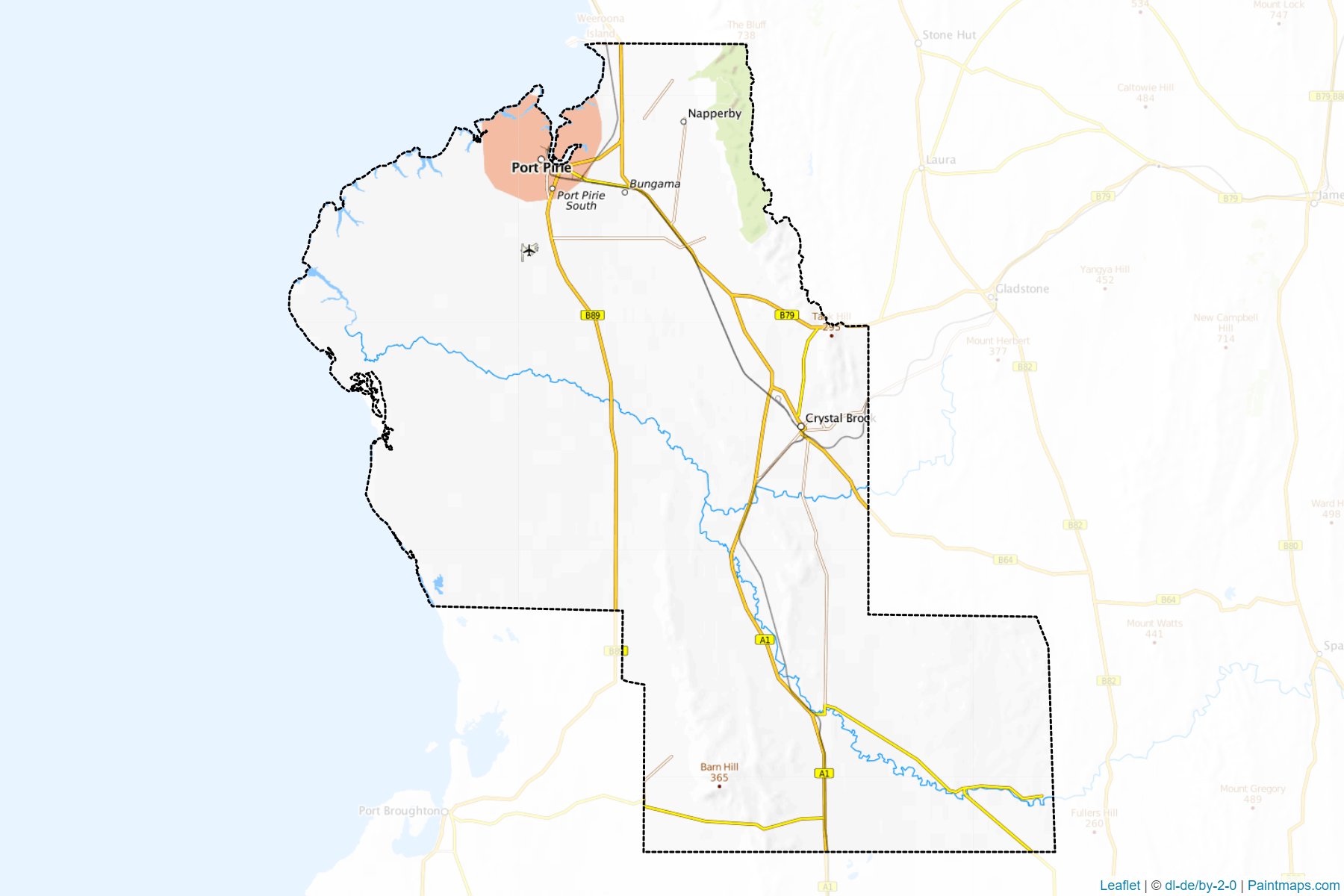 Port Pirie City and Dists (South Australia) Map Cropping Samples-1