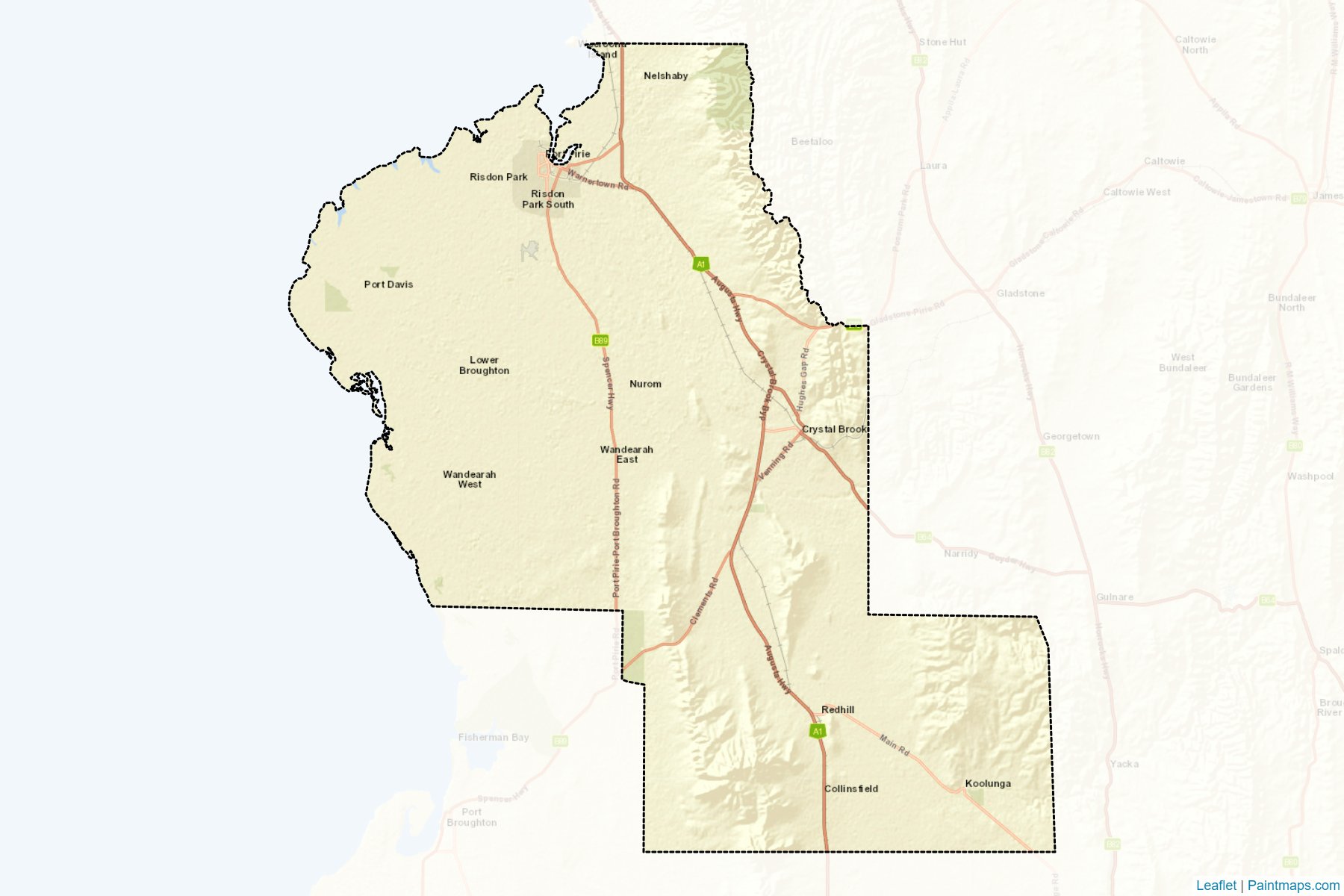 Port Pirie City and Dists (South Australia) Map Cropping Samples-2