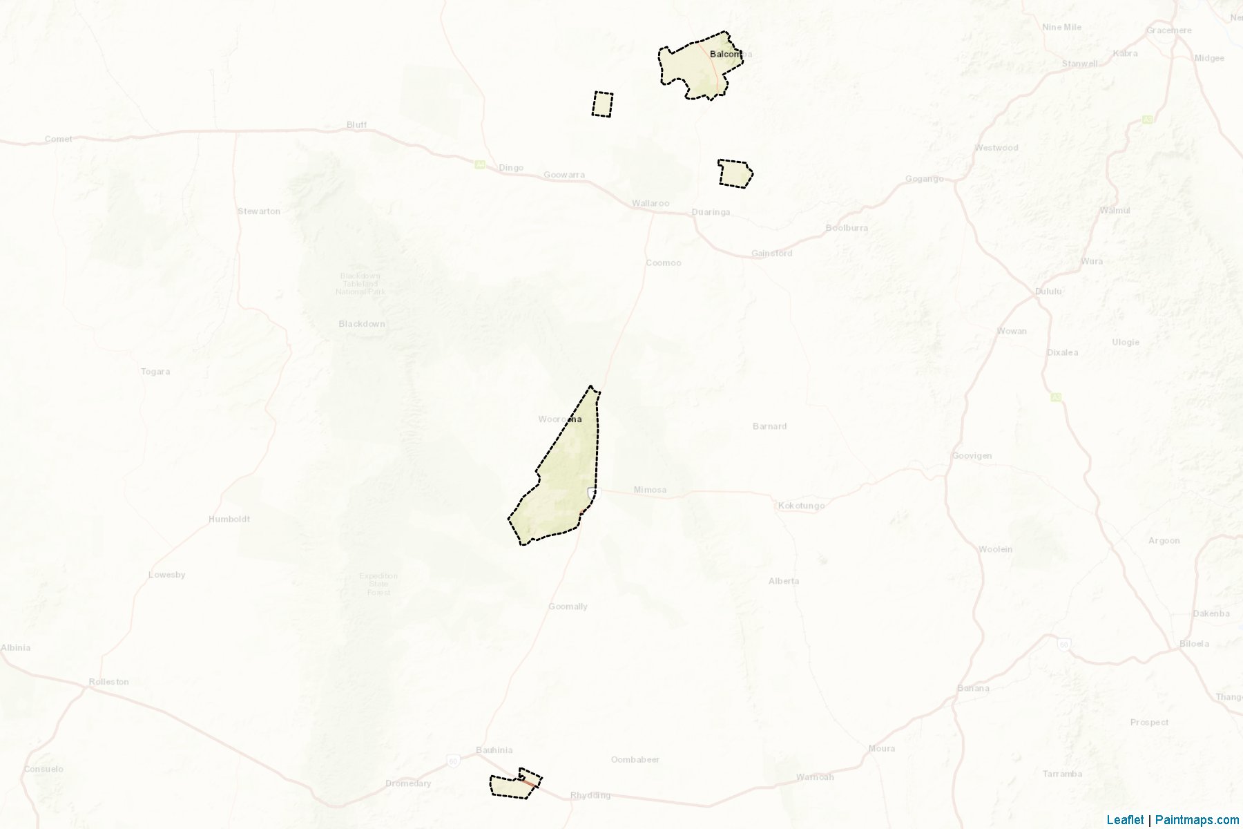 Woorabinda (Queensland) Map Cropping Samples-2