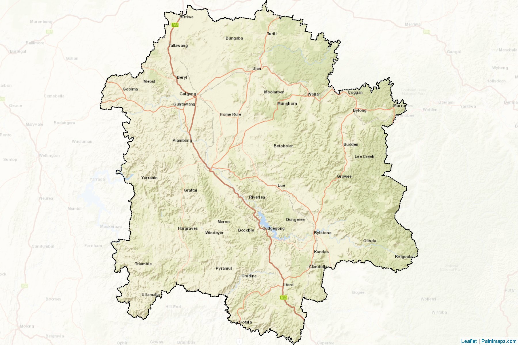 Mid-Western Regional (New South Wales) Map Cropping Samples-2