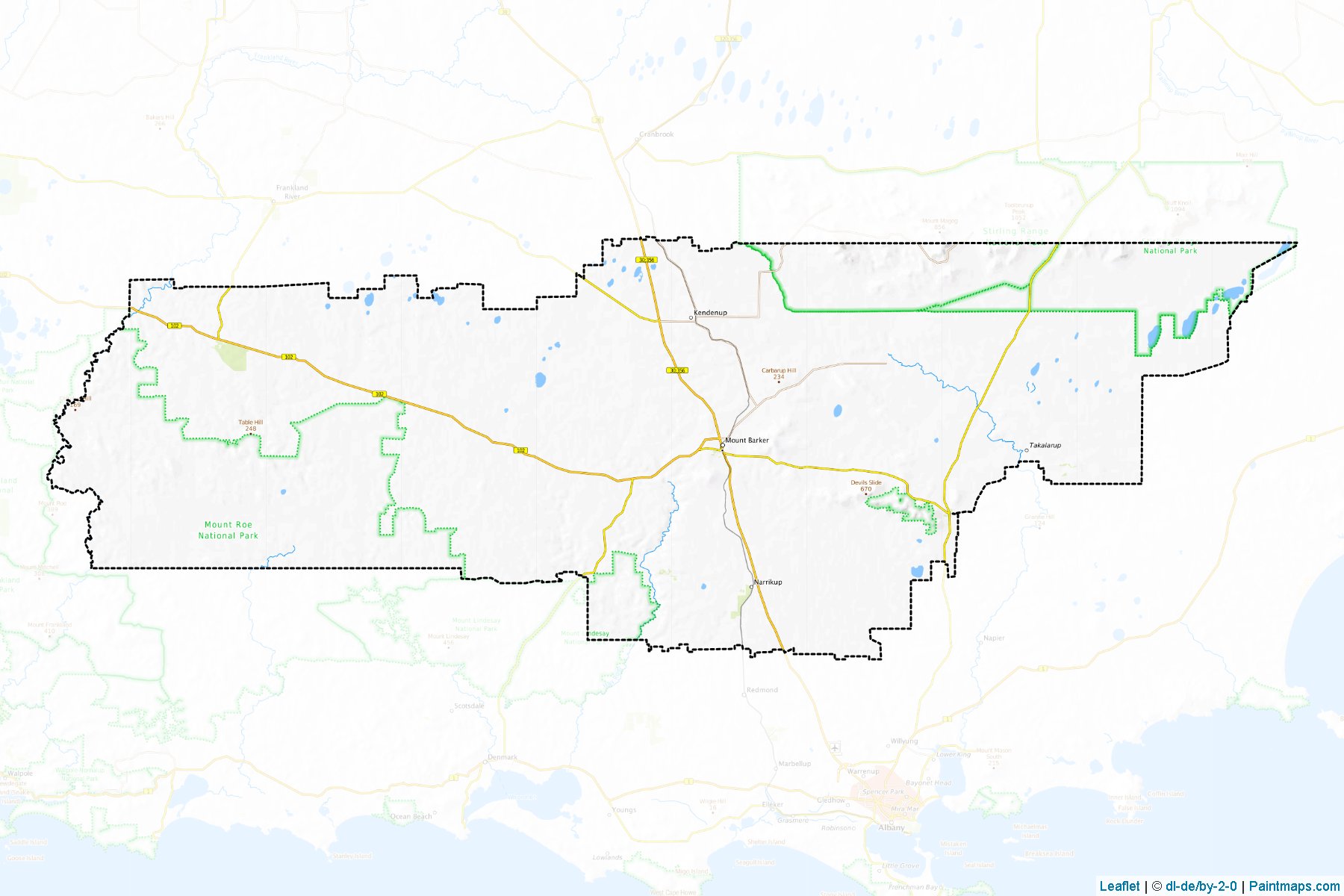 Muestras de recorte de mapas Plantagenet (Western Australia)-1