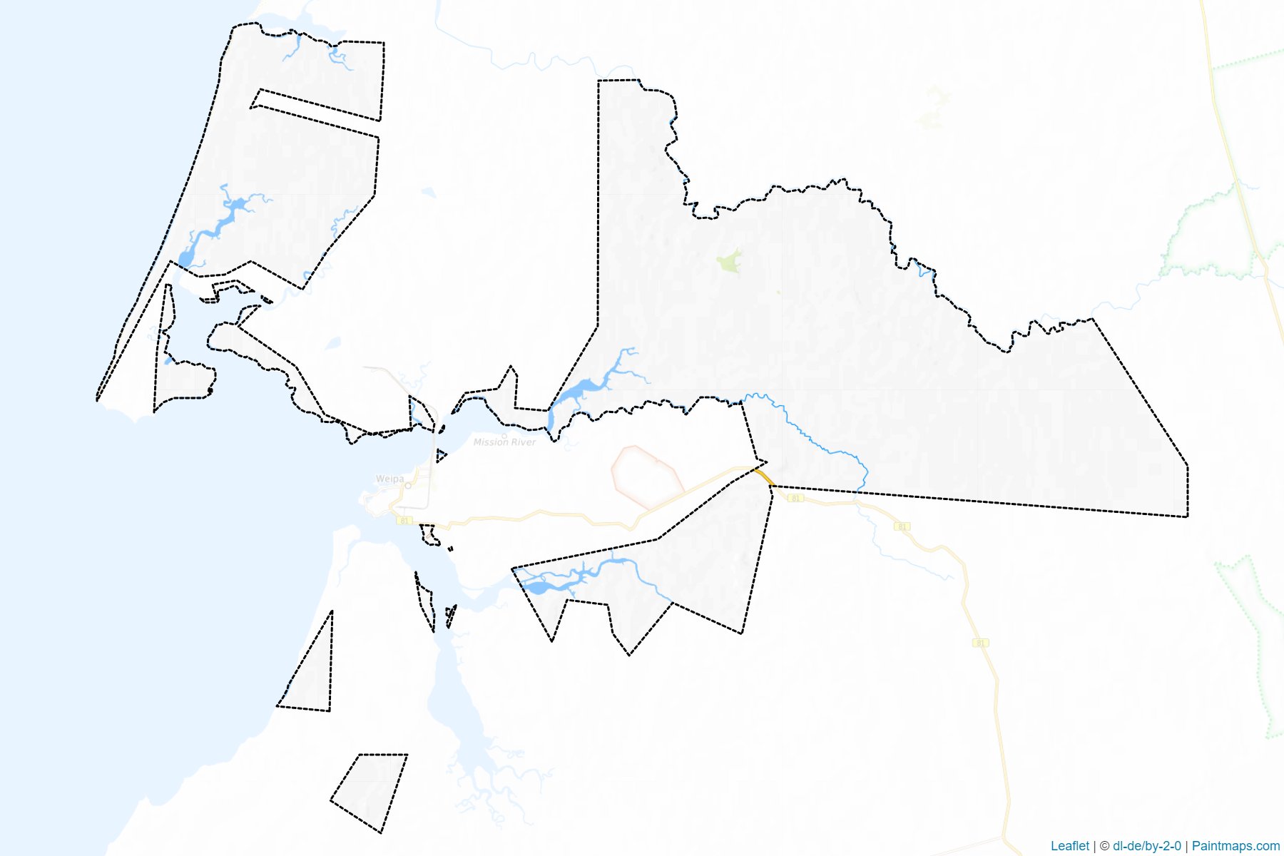 Muestras de recorte de mapas Napranum (Queensland)-1