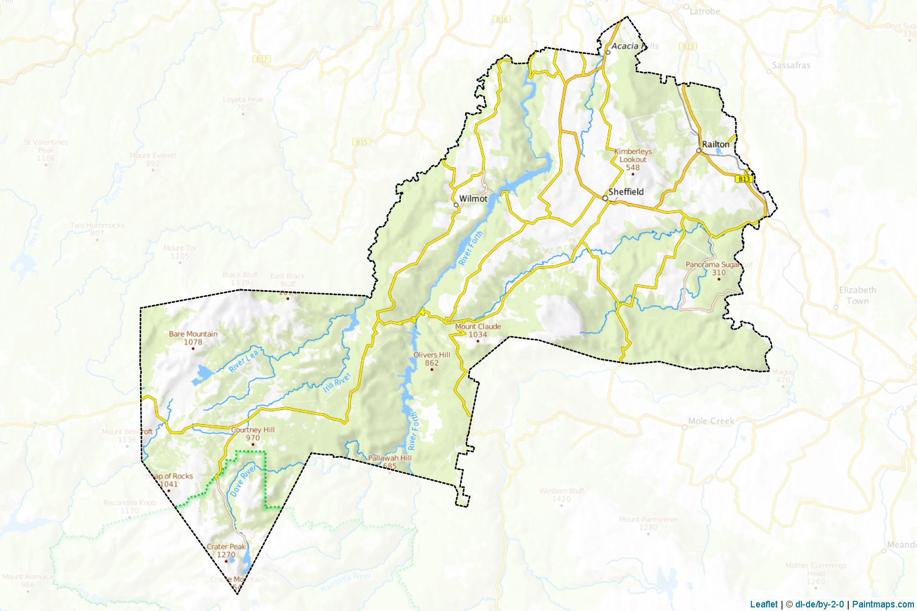 Kentish (Tasmania) Map Cropping Samples-1