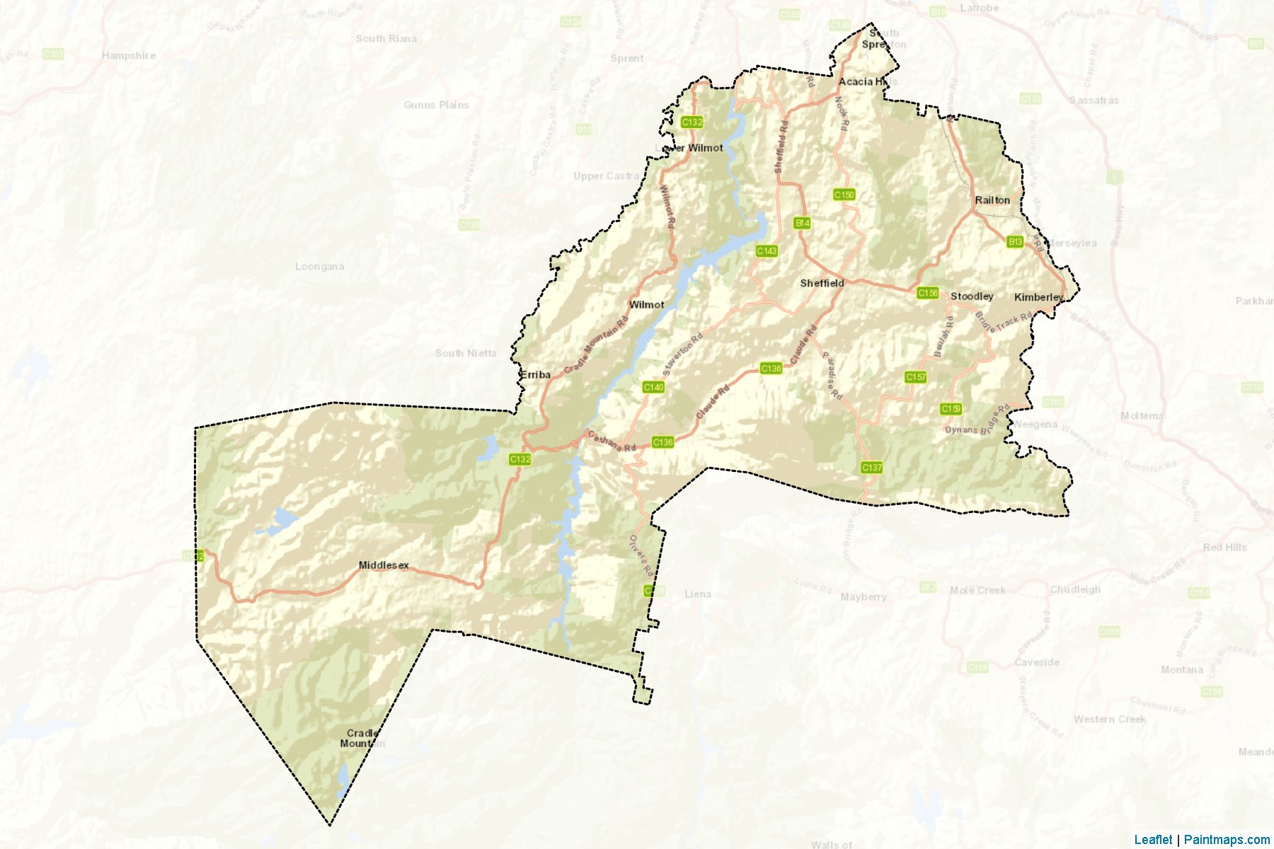 Kentish (Tasmania) Map Cropping Samples-2