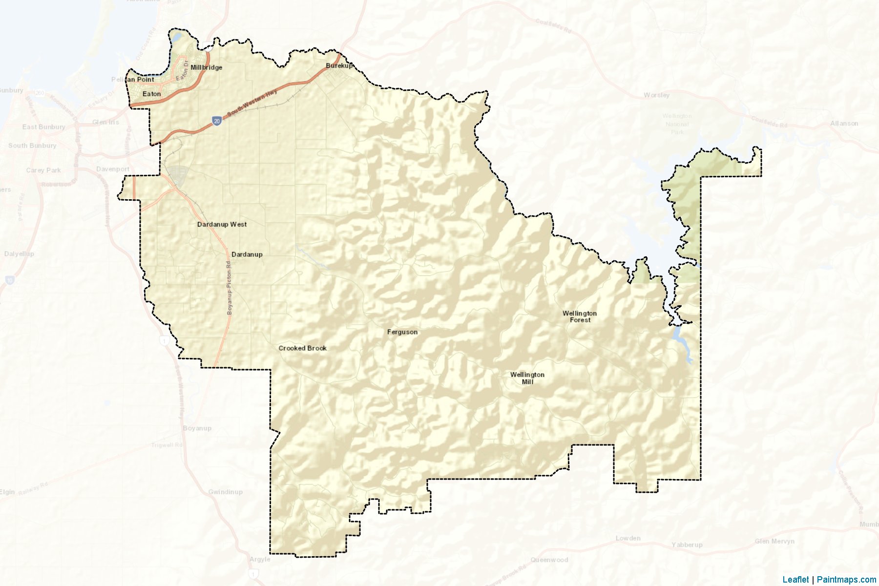 Dardanup (Western Australia) Map Cropping Samples-2