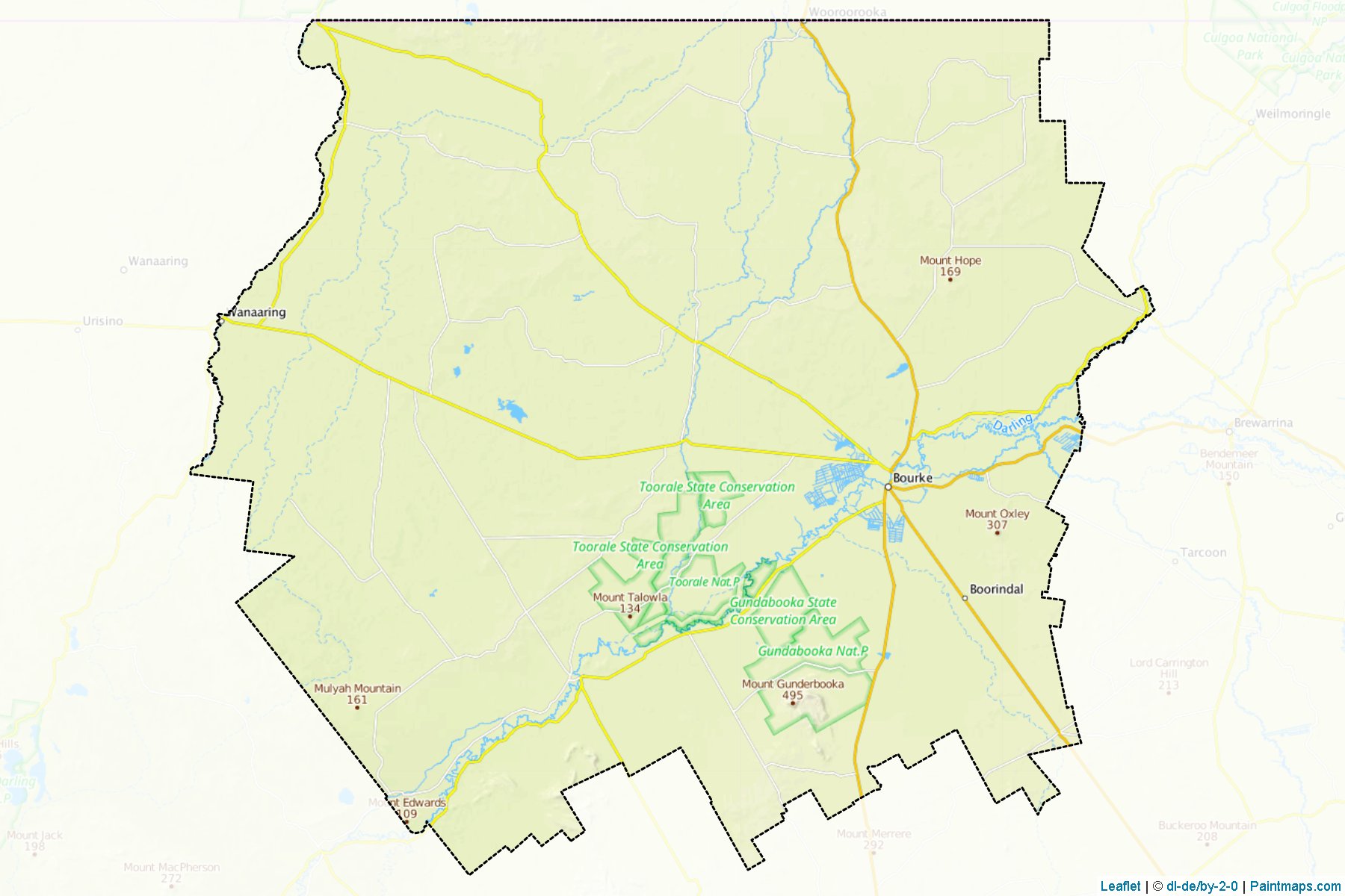 Bourke (New South Wales) Map Cropping Samples-1