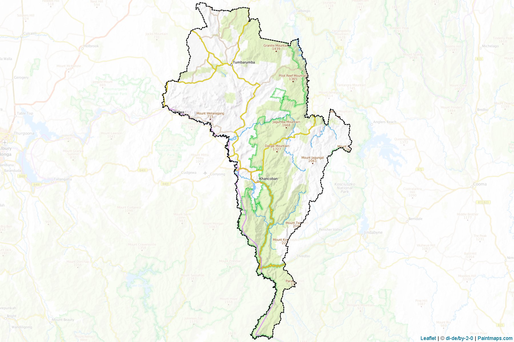 Tumbarumba (New South Wales) Map Cropping Samples-1