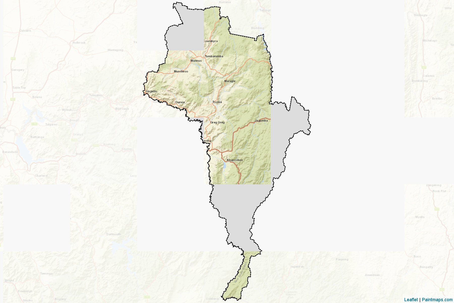 Tumbarumba (New South Wales) Map Cropping Samples-2