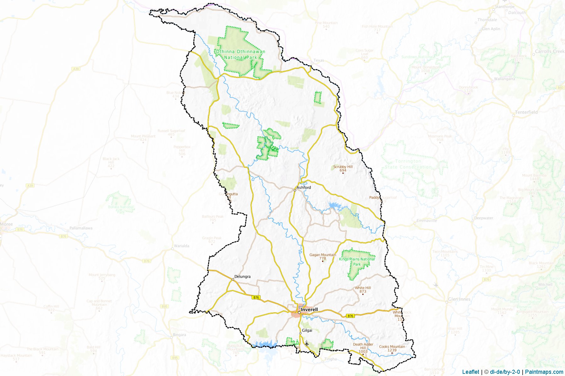 Inverell (New South Wales) Map Cropping Samples-1