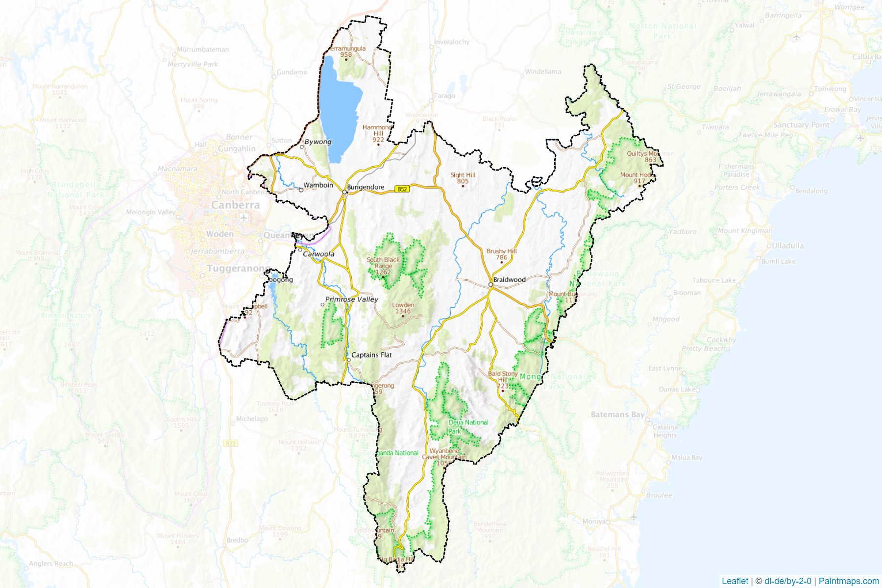 Muestras de recorte de mapas Palerang (New South Wales)-1