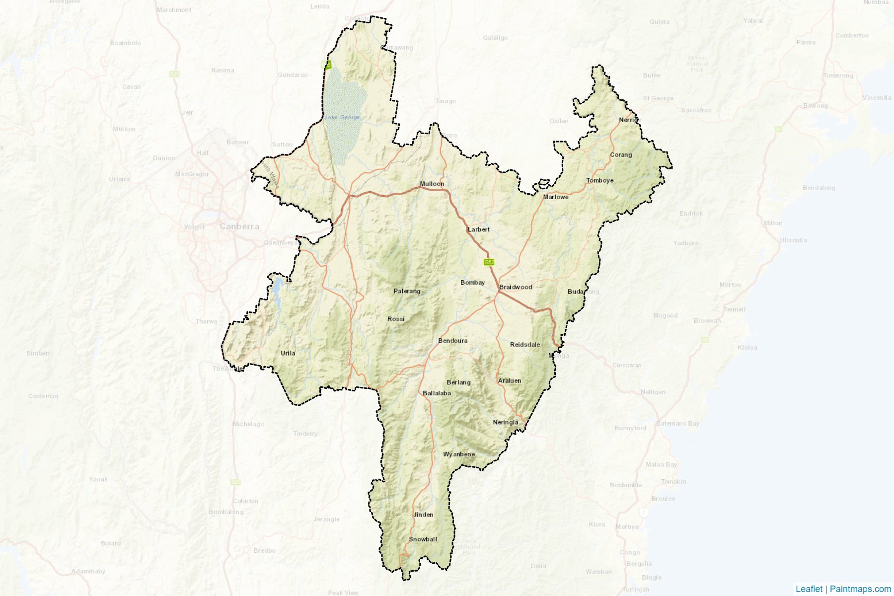 Muestras de recorte de mapas Palerang (New South Wales)-2