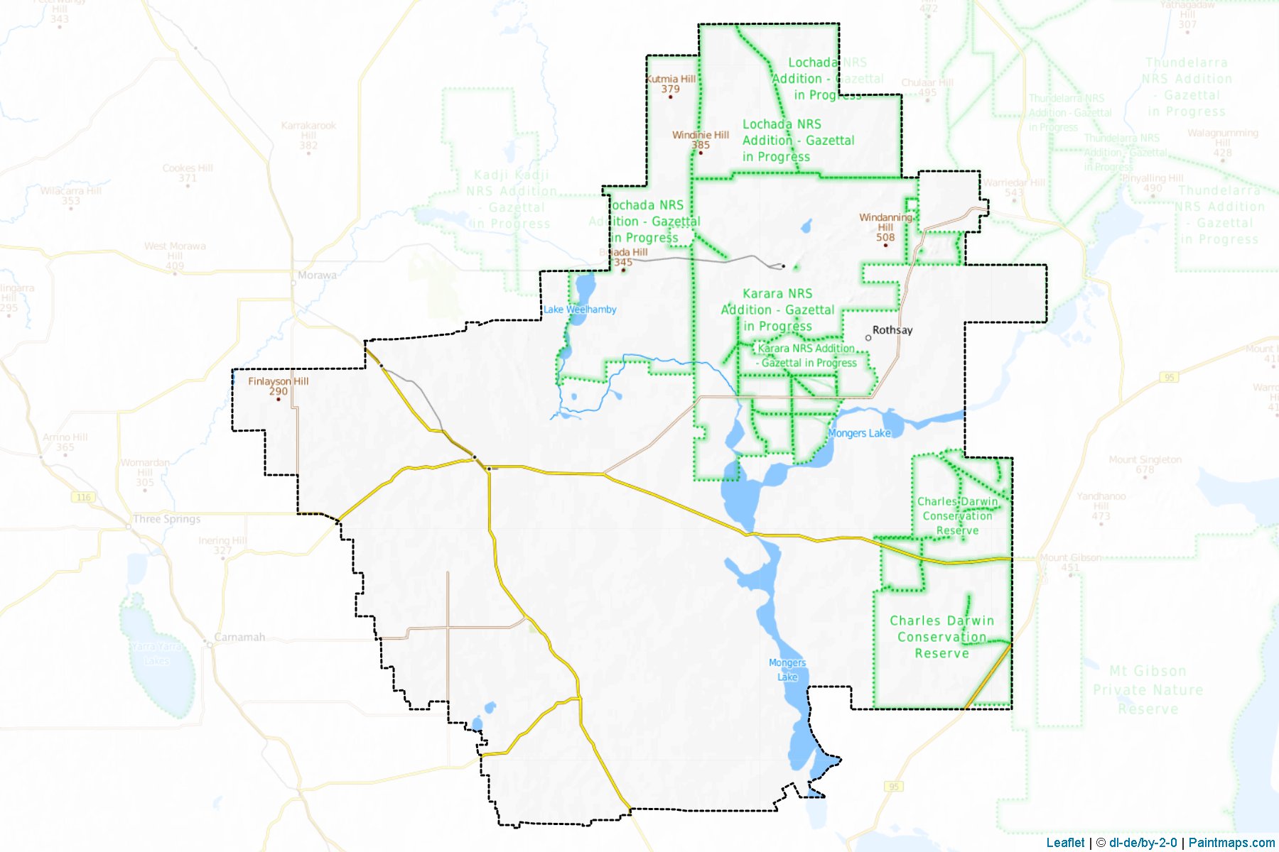 Muestras de recorte de mapas Perenjori (Western Australia)-1