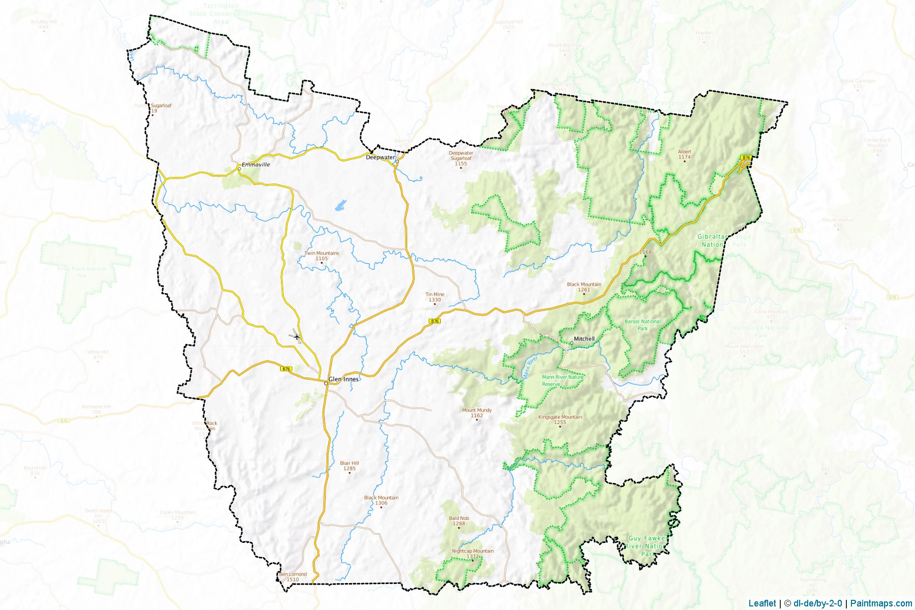 Glen Innes Severn (New South Wales) Map Cropping Samples-1