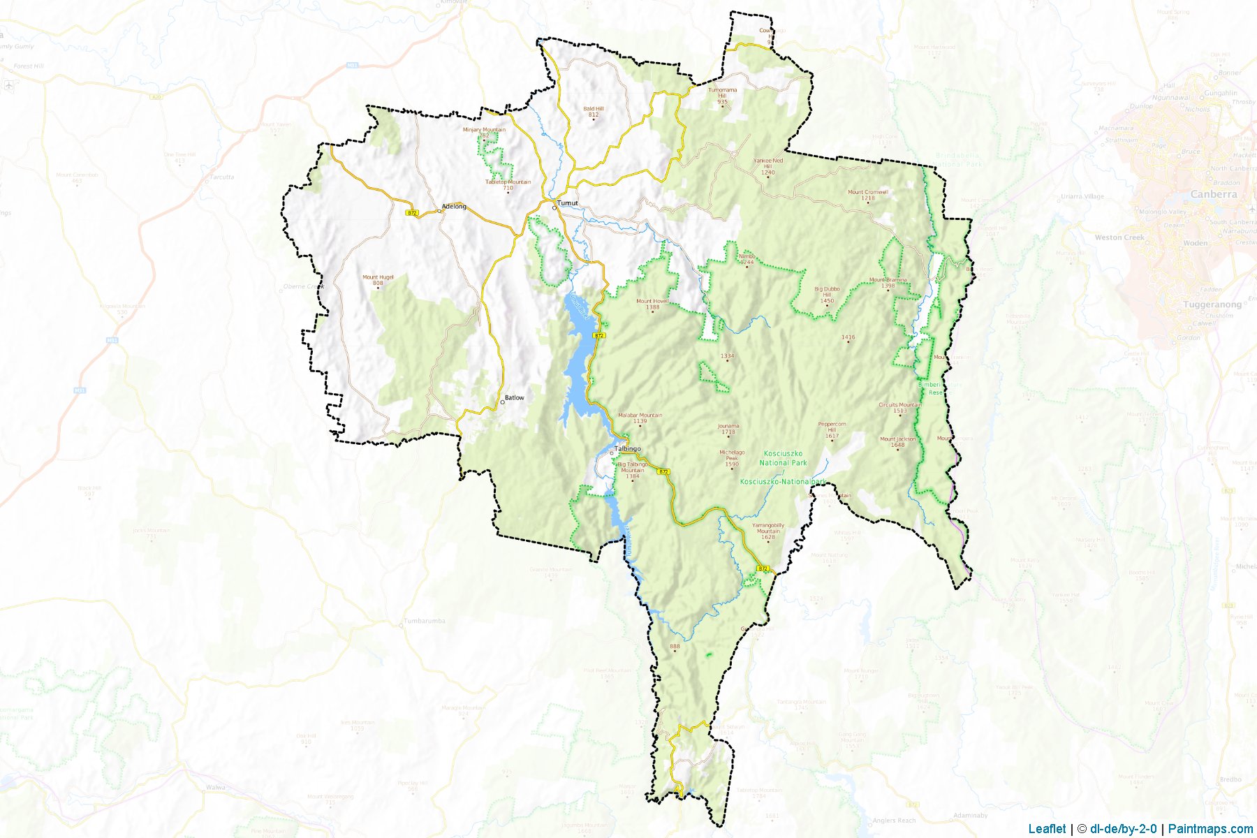 Tumut Shire (New South Wales) Map Cropping Samples-1