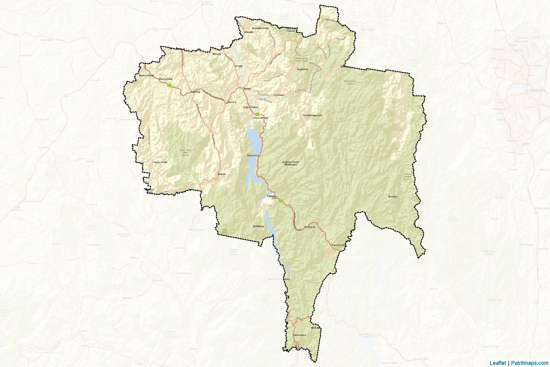 Tumut Shire (New South Wales) Map Cropping Samples-2